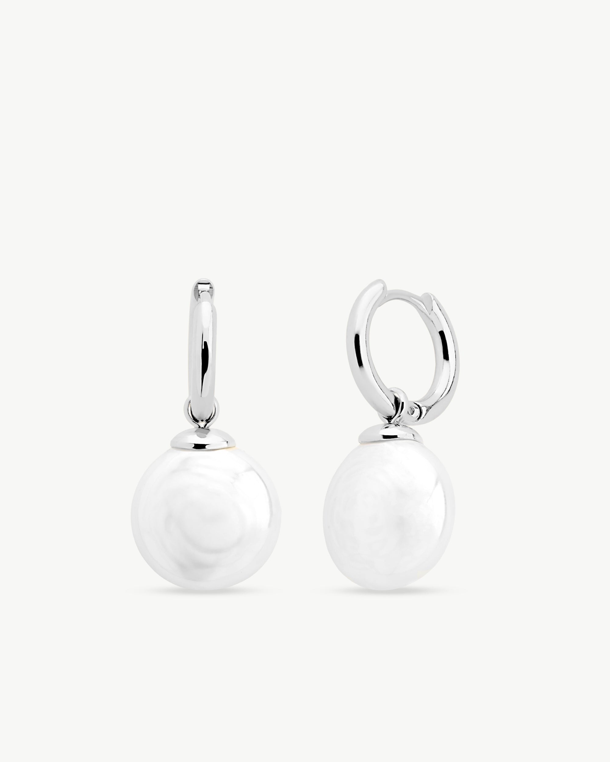 Pendientes aro y perla 12mm wild pearls - Majorica - Plateado Plateado-1