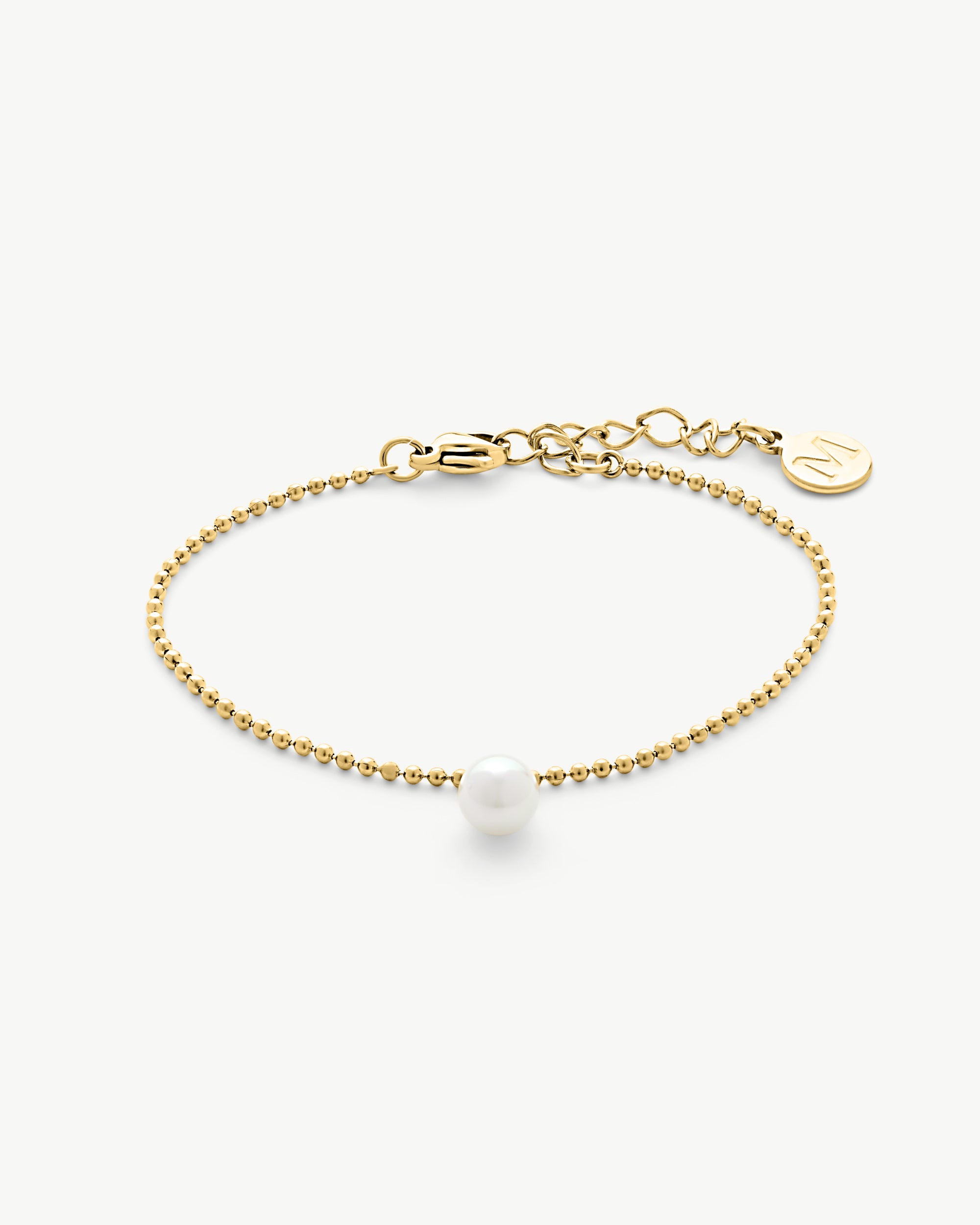 Imagen 0 de Pulsera dorada con perla tiny dots Dorado