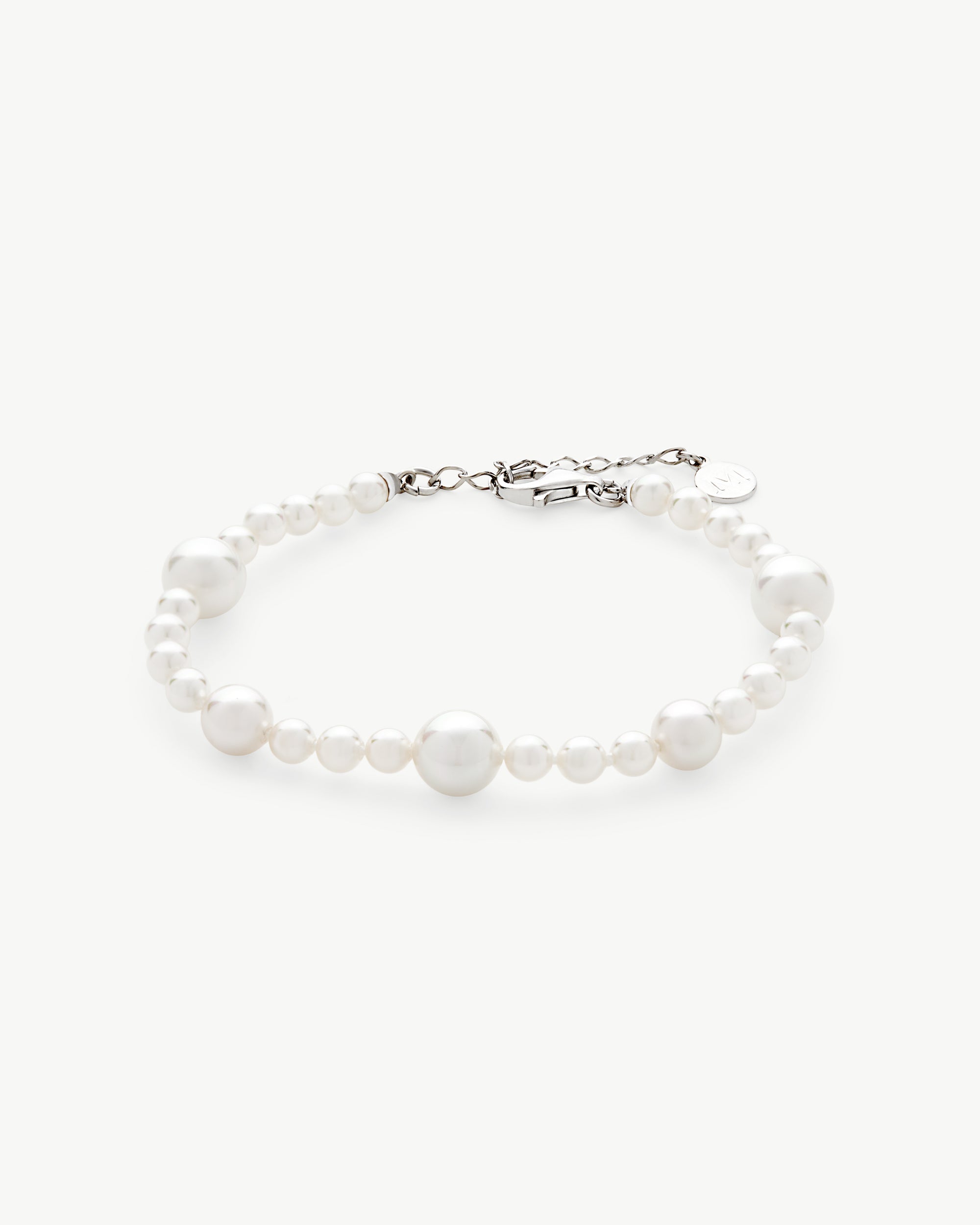 Imagen 0 de Pulsera perlas 4-8mm essence Plateado