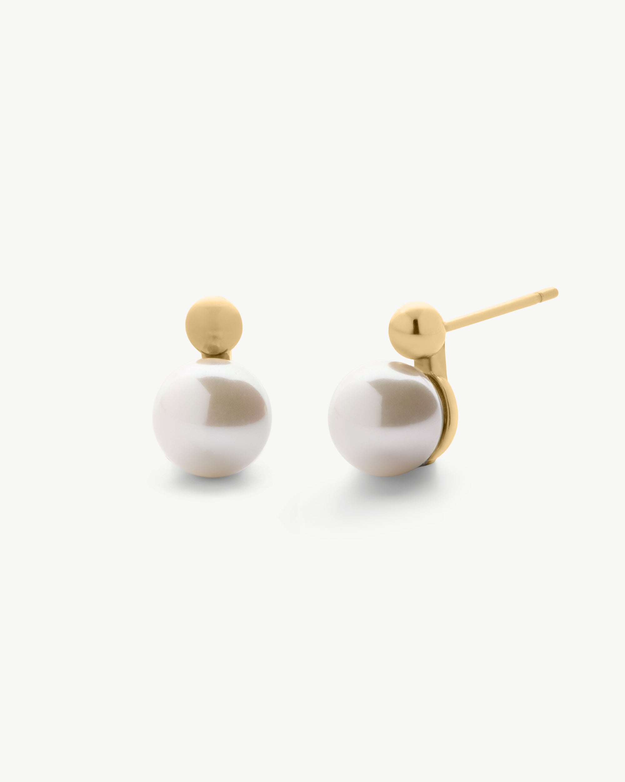 Pendientes perla 8mm dorados aura - Majorica - Dorado Dorado-1
