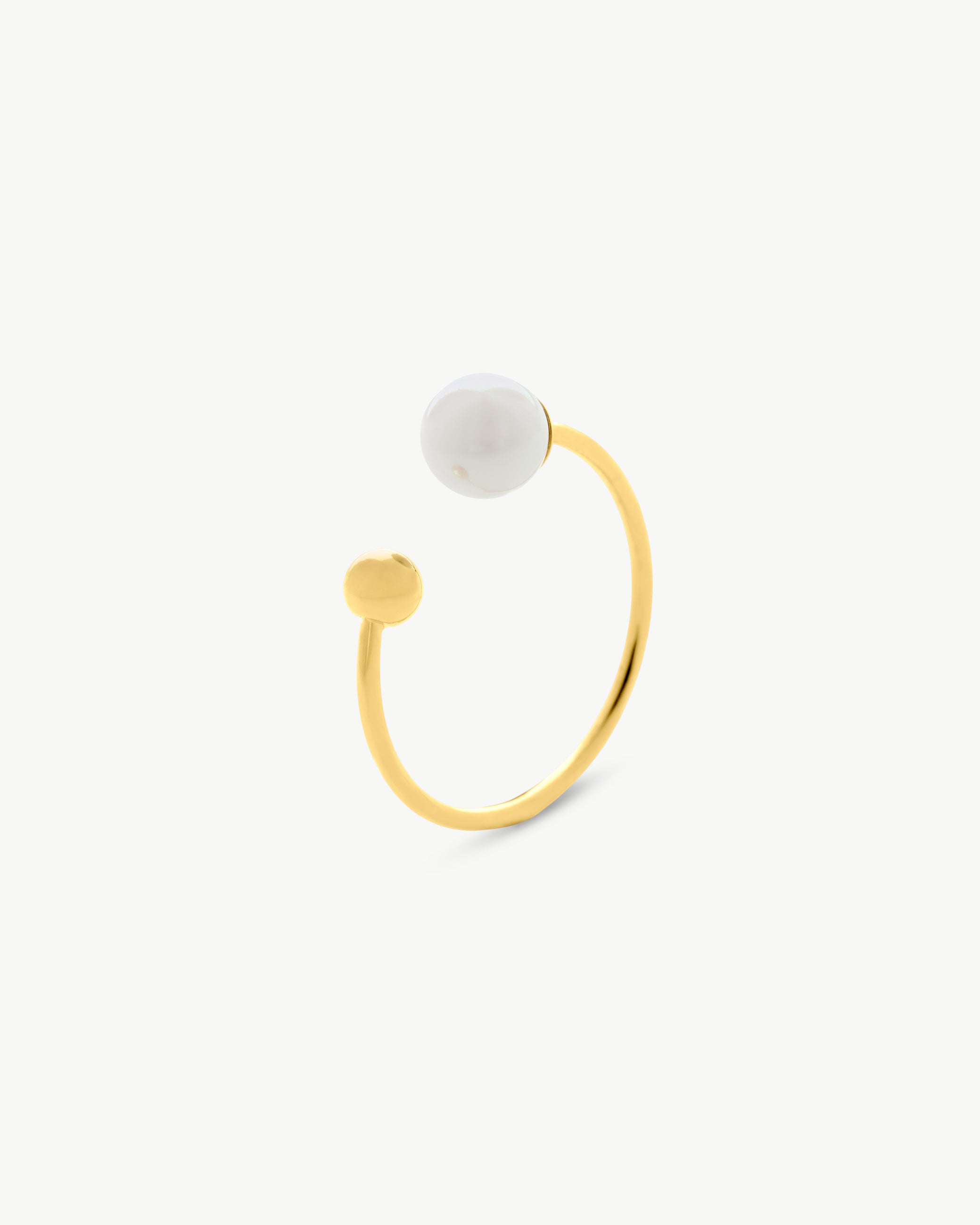 Imagen 0 de Anillo perla 6mm dorado aura Dorado