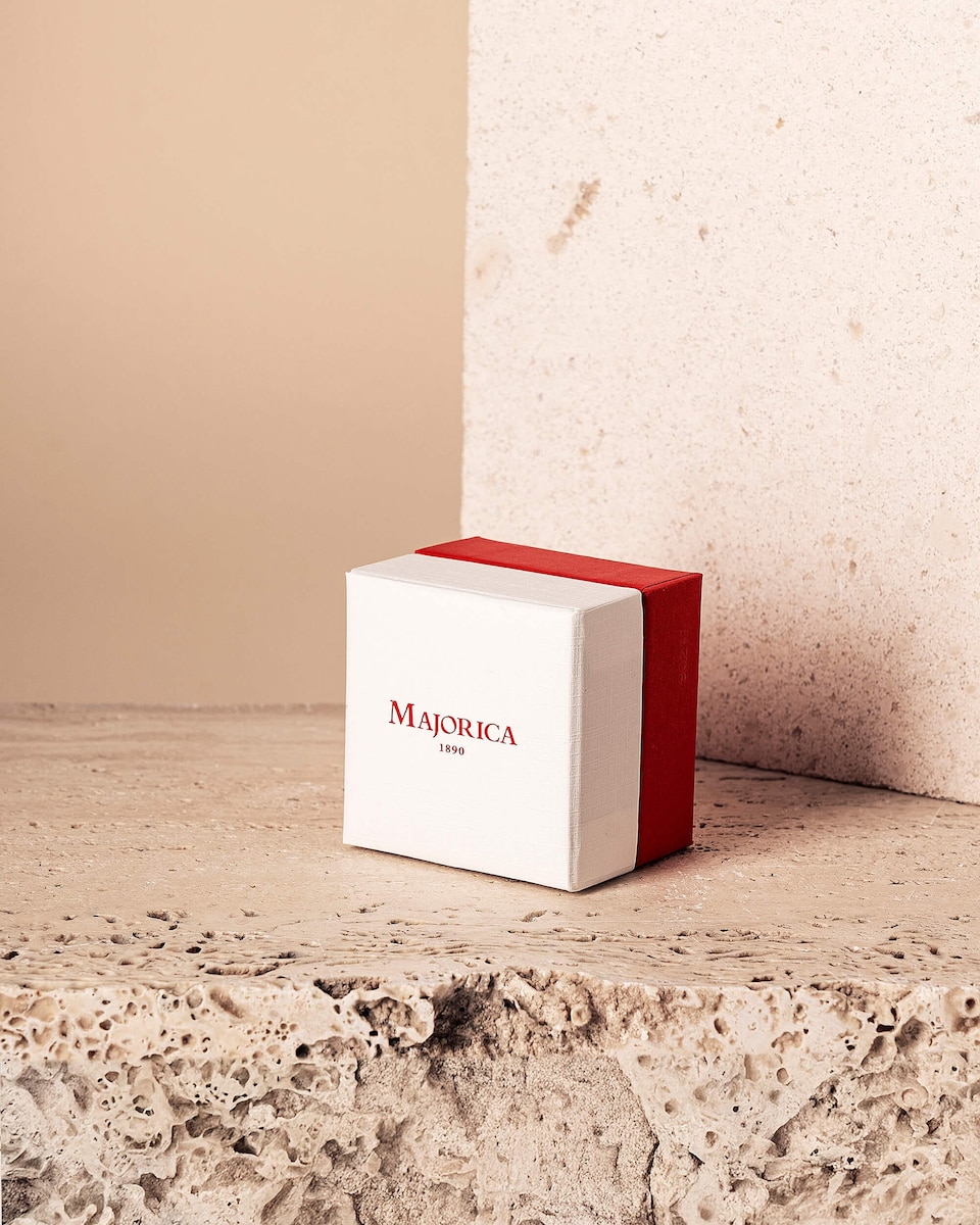 Anillo cadena con media perla dorado puffy pearls Dorado-2