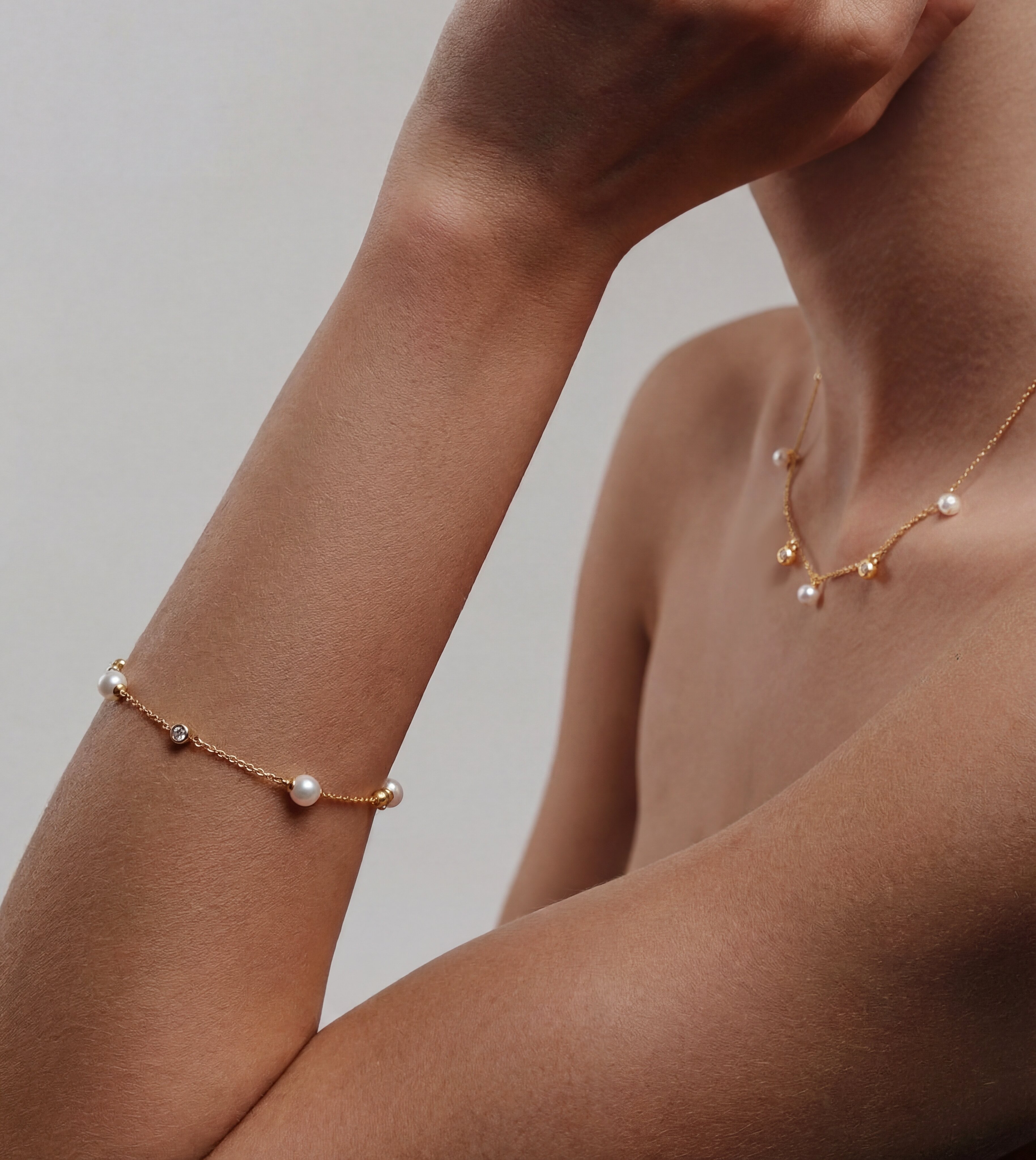 Collar de perlas oro 18k gold - Majorica - Dorado Dorado-2