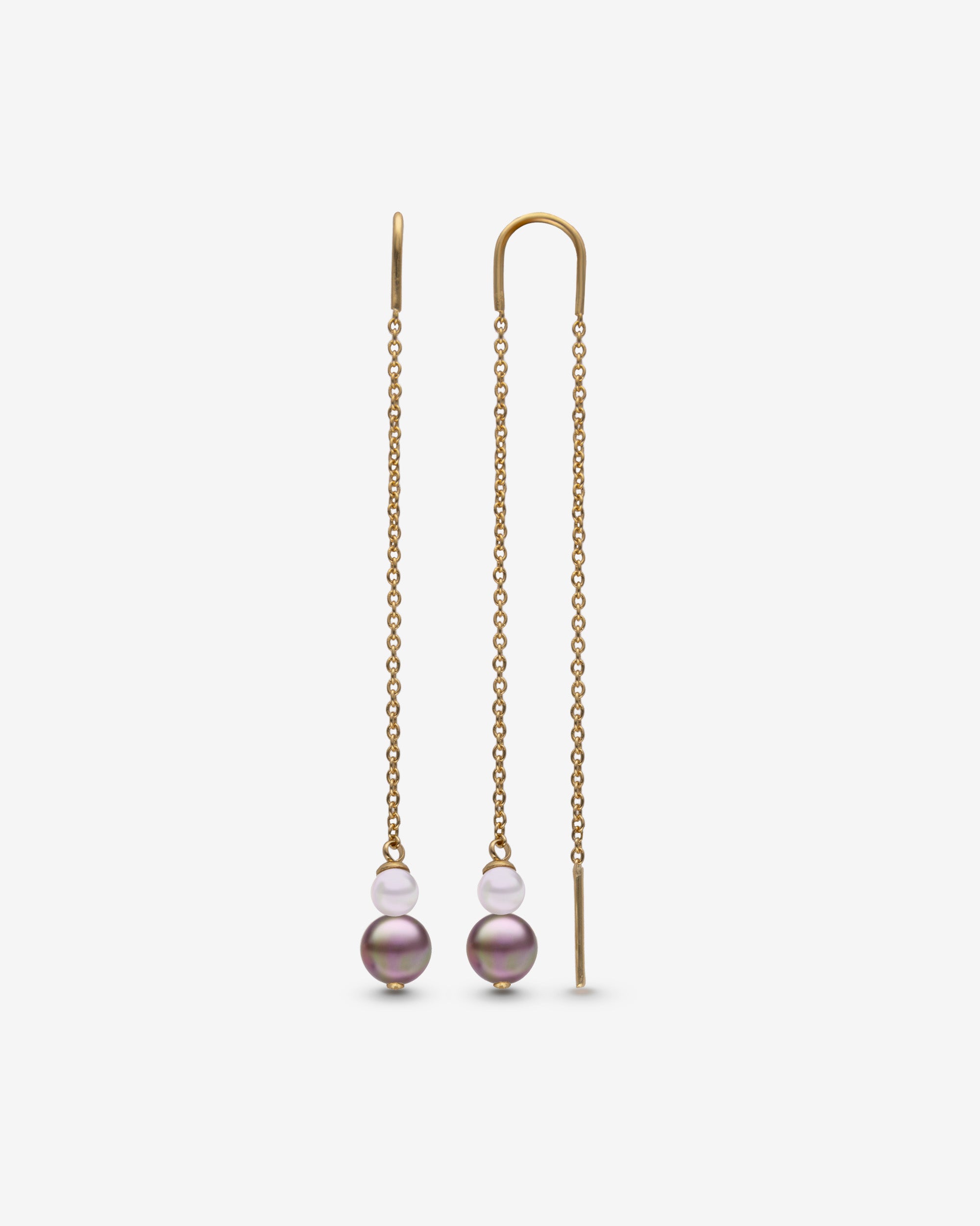Pendientes dorados con perlas de color duet - Majorica - Multicolor Multicolor-1