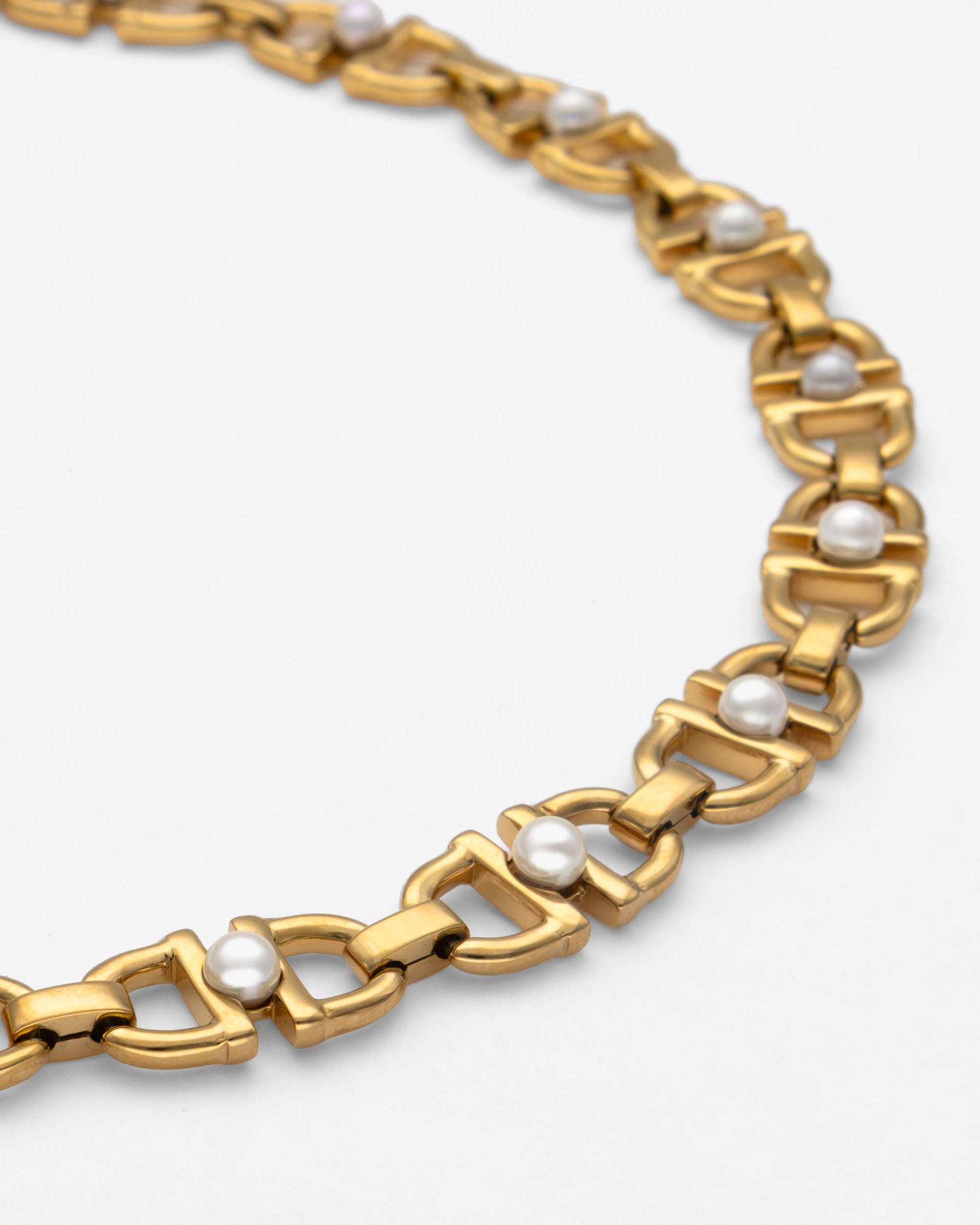 Collar de eslabones equus - Majorica - Dorado Dorado-2