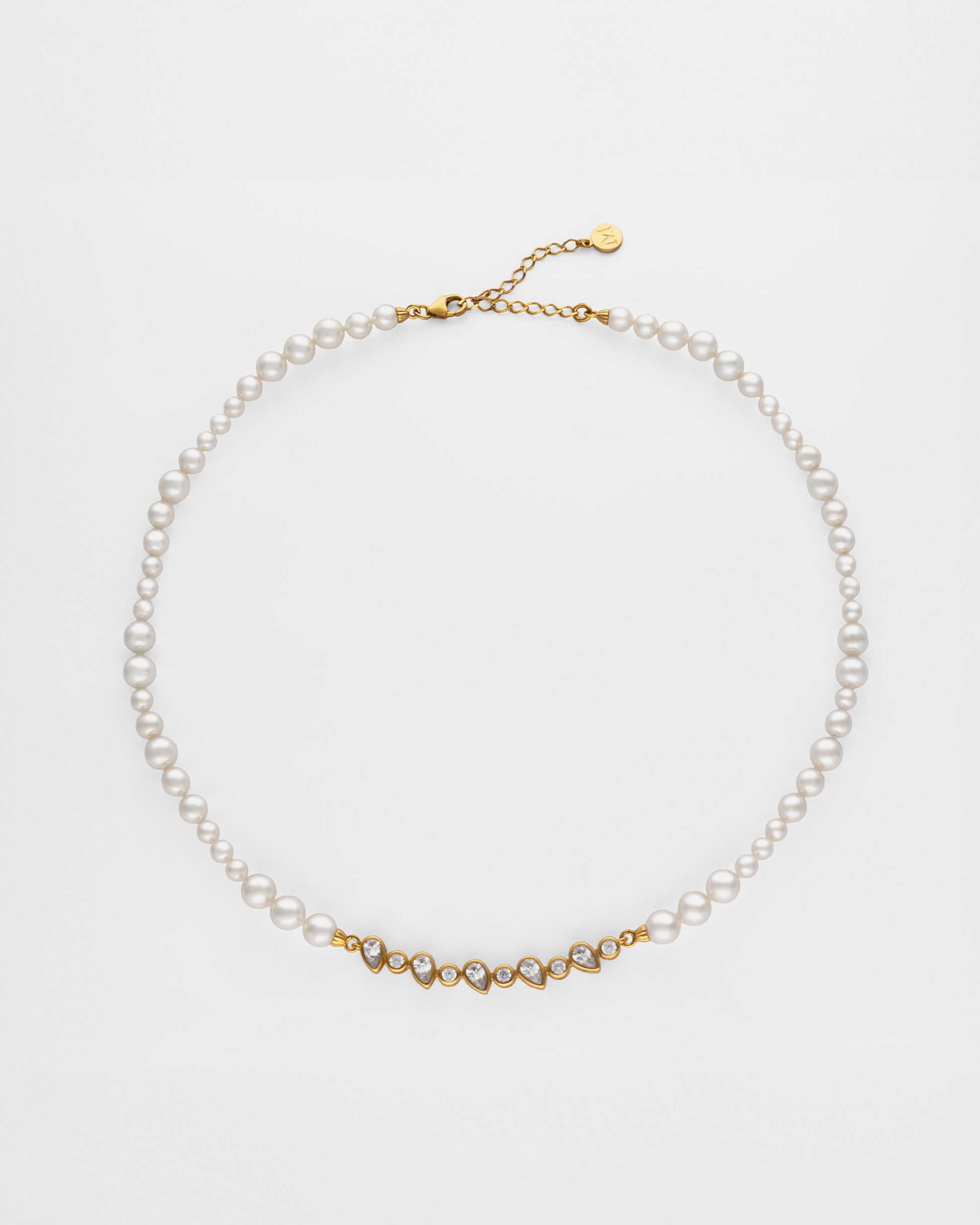Imagen 0 de Chokers circonitas y perlas nova Dorado