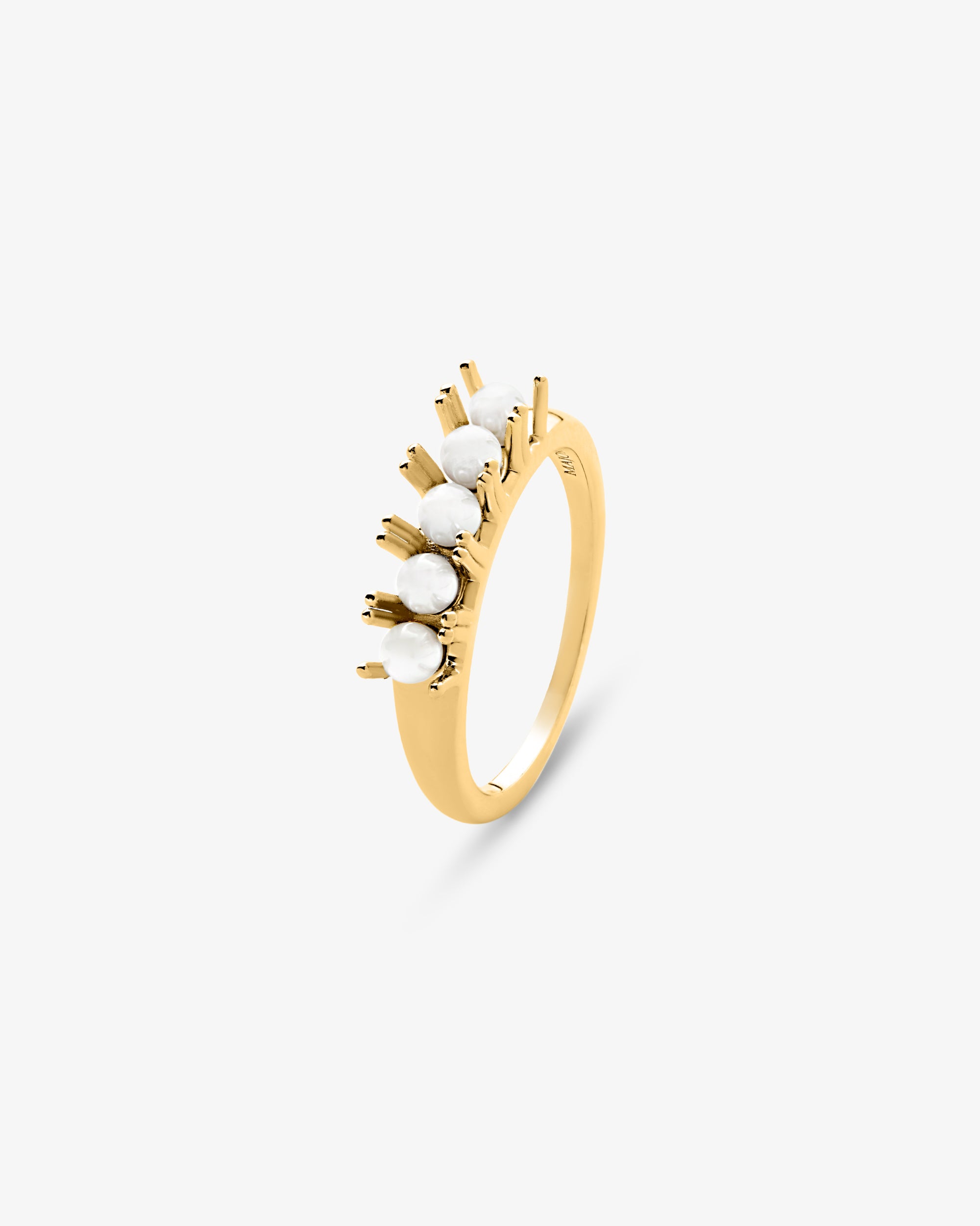 Imagen 0 de Anillo perlas 3mm dorado essence Dorado