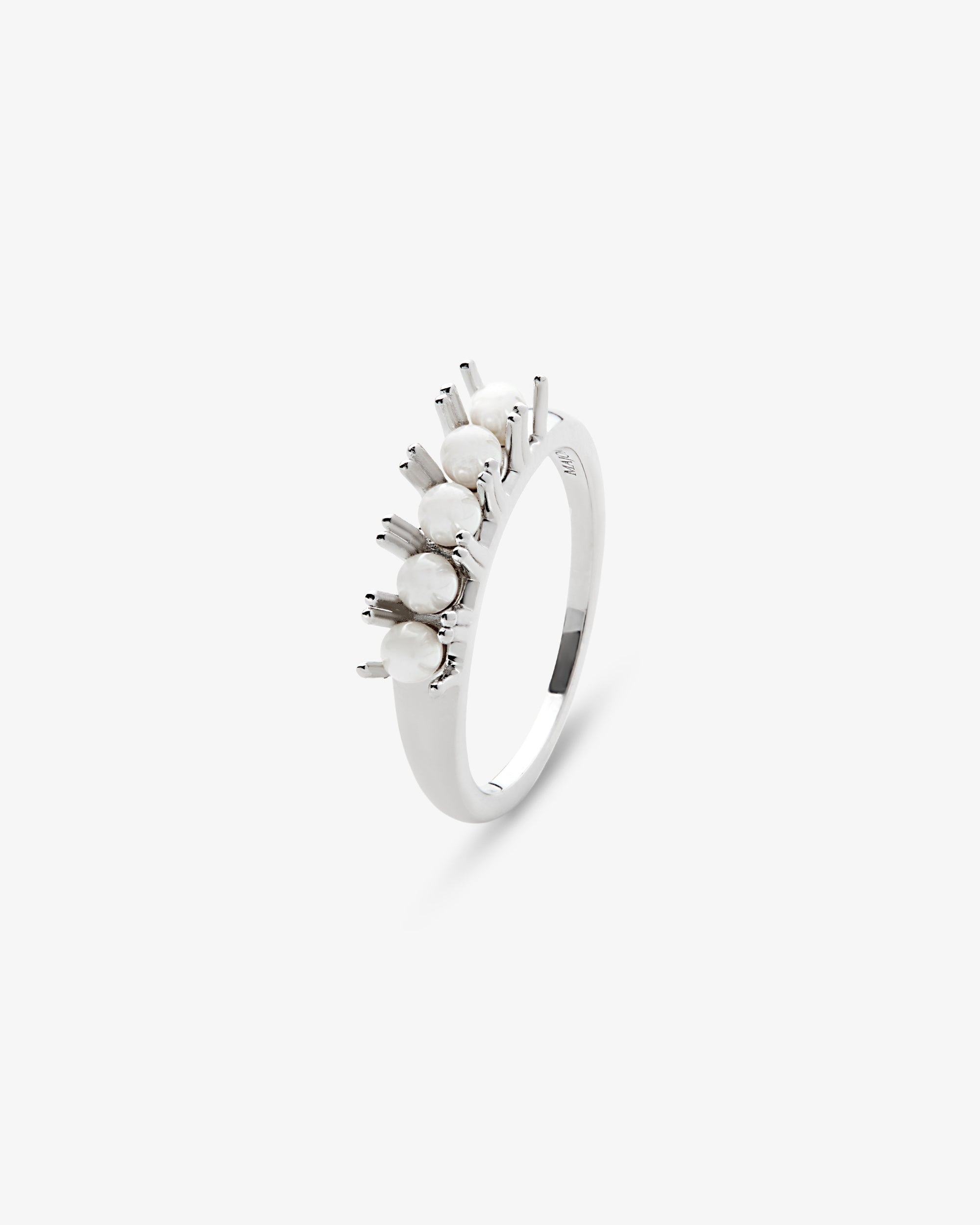 Imagen 0 de Anillo perlas 3mm essence Plateado