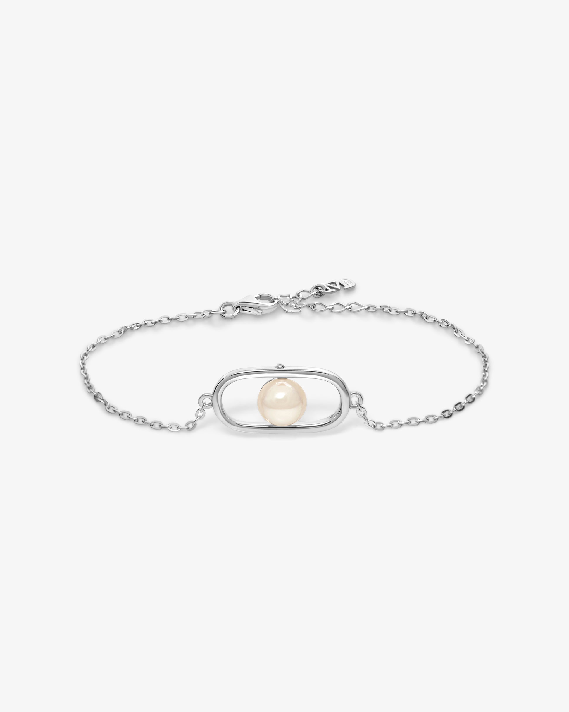 Pulsera de cadena en con perla libre - Majorica - Plata Plata-2