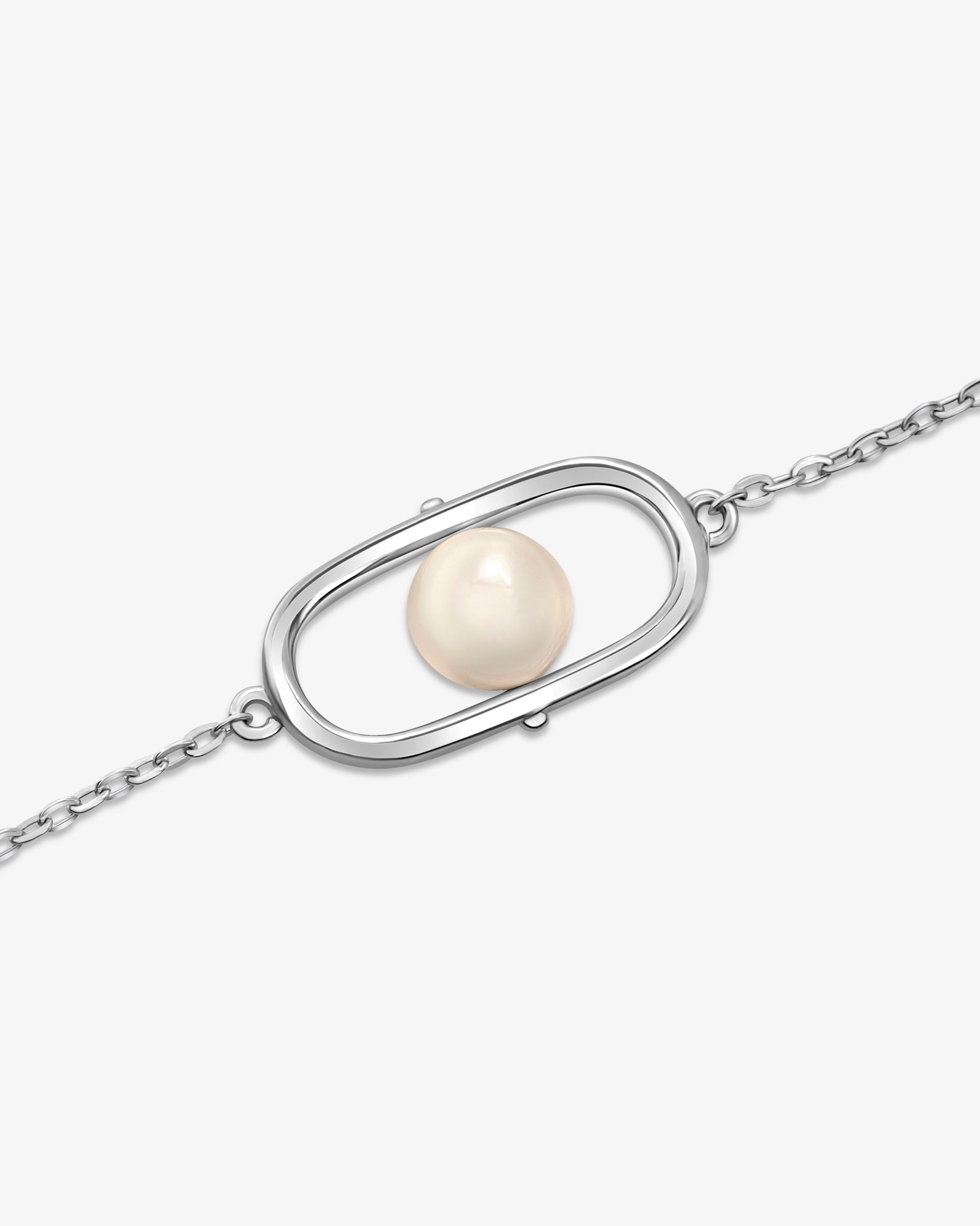 Pulsera de cadena en con perla libre - Majorica - Plata Plata-3