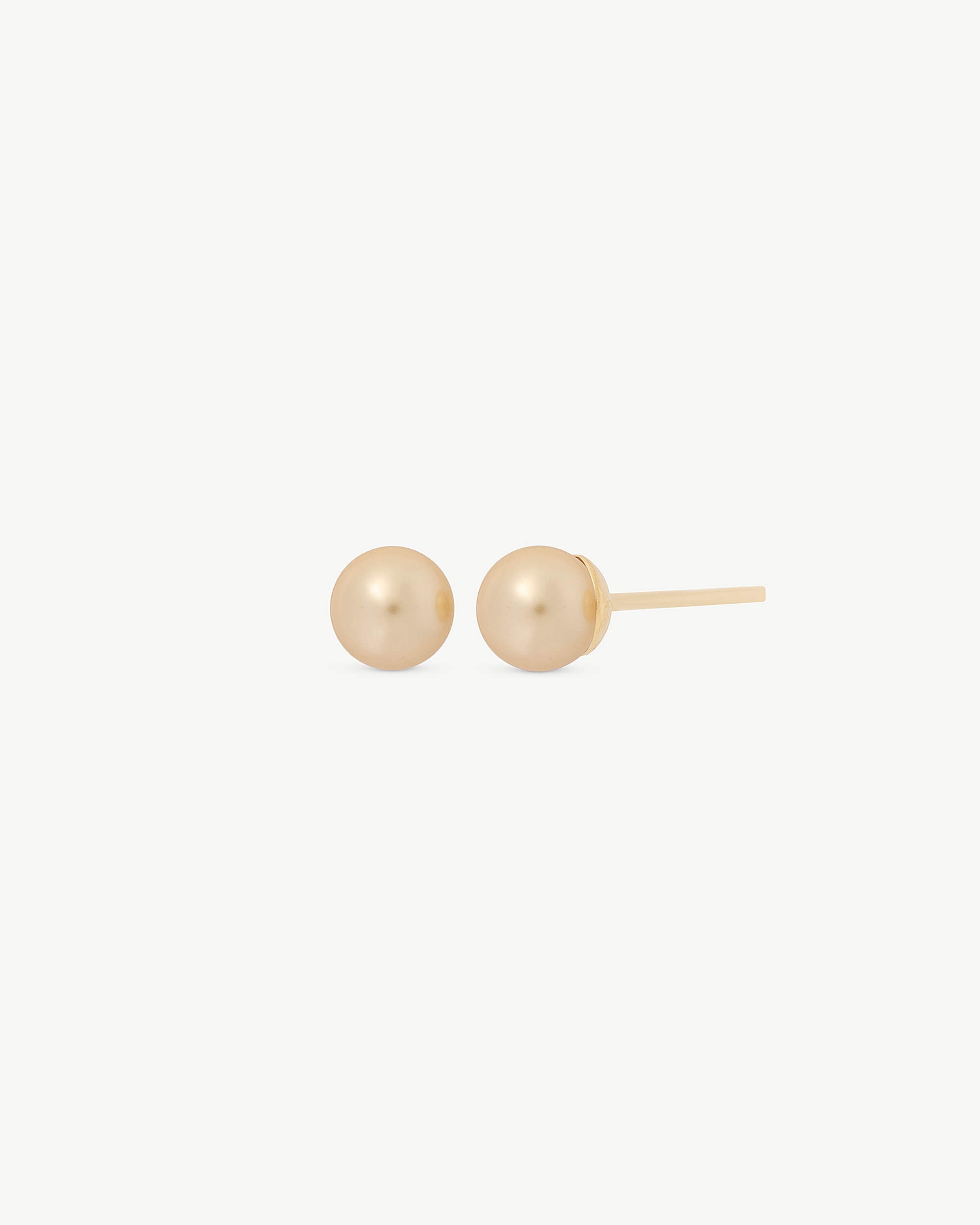 Imagen 0 de Pendientes dorados perla 4mm champagne lyra Dorado