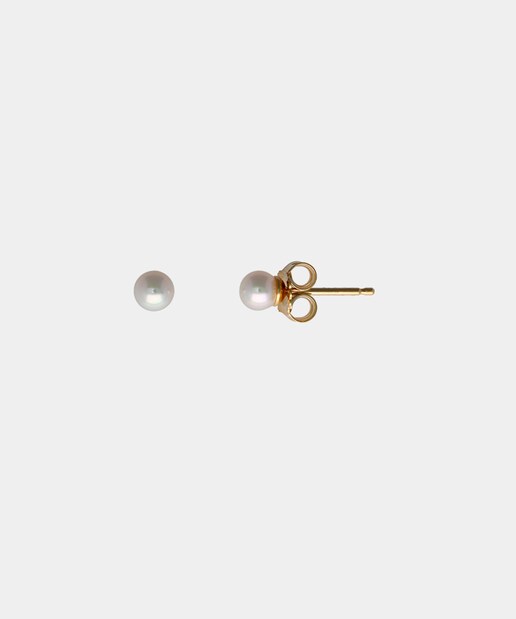 Imagen 0 de Pendientes Cies de plata dorada con perla blanca de 4mm