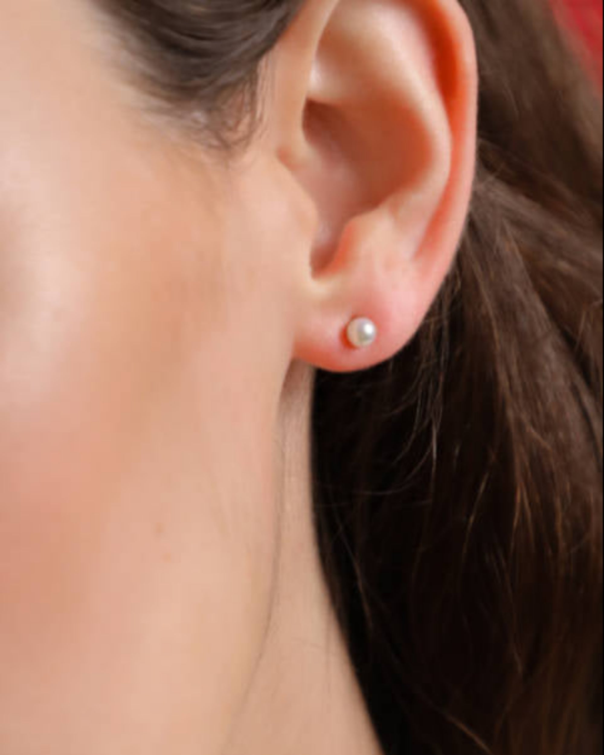 Pendientes perla 4mm lyra - Majorica - Plateado Plateado-2