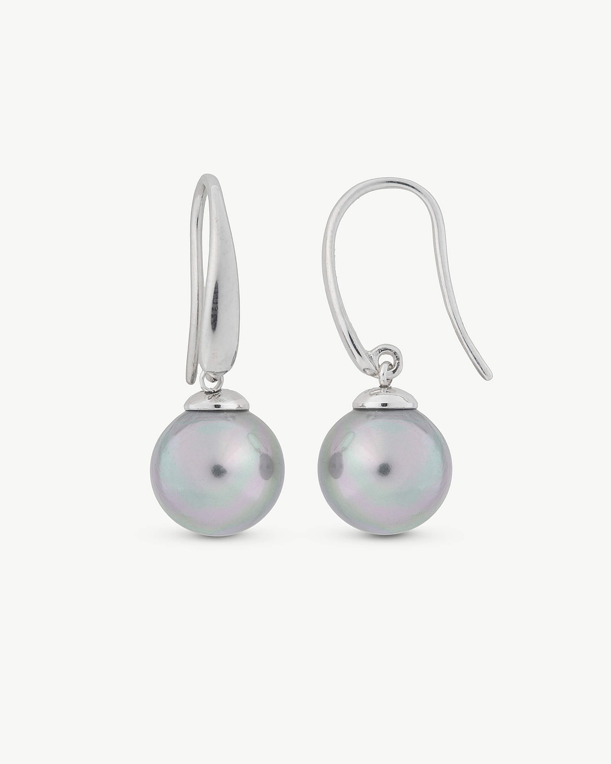 Imagen 1 de Pendientes cortos perla gris 10mm nuada - Majorica - Gris Gris