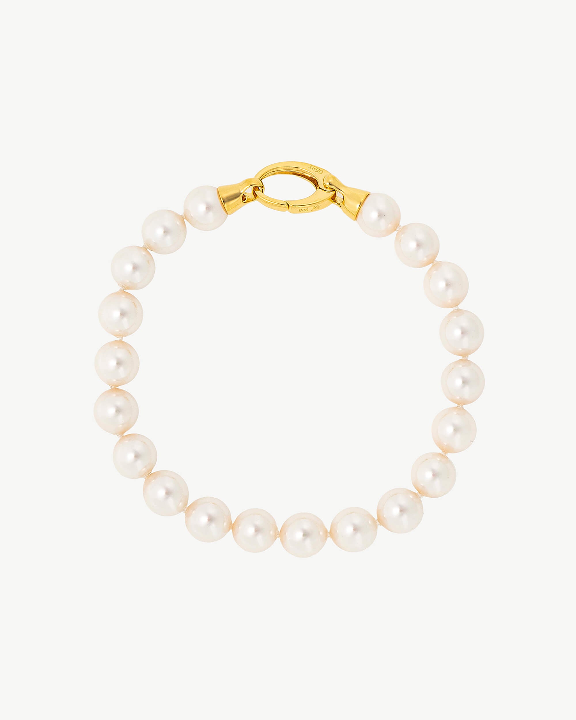 Imagen 0 de Pulsera perlas 8mm dorada lyra Dorado