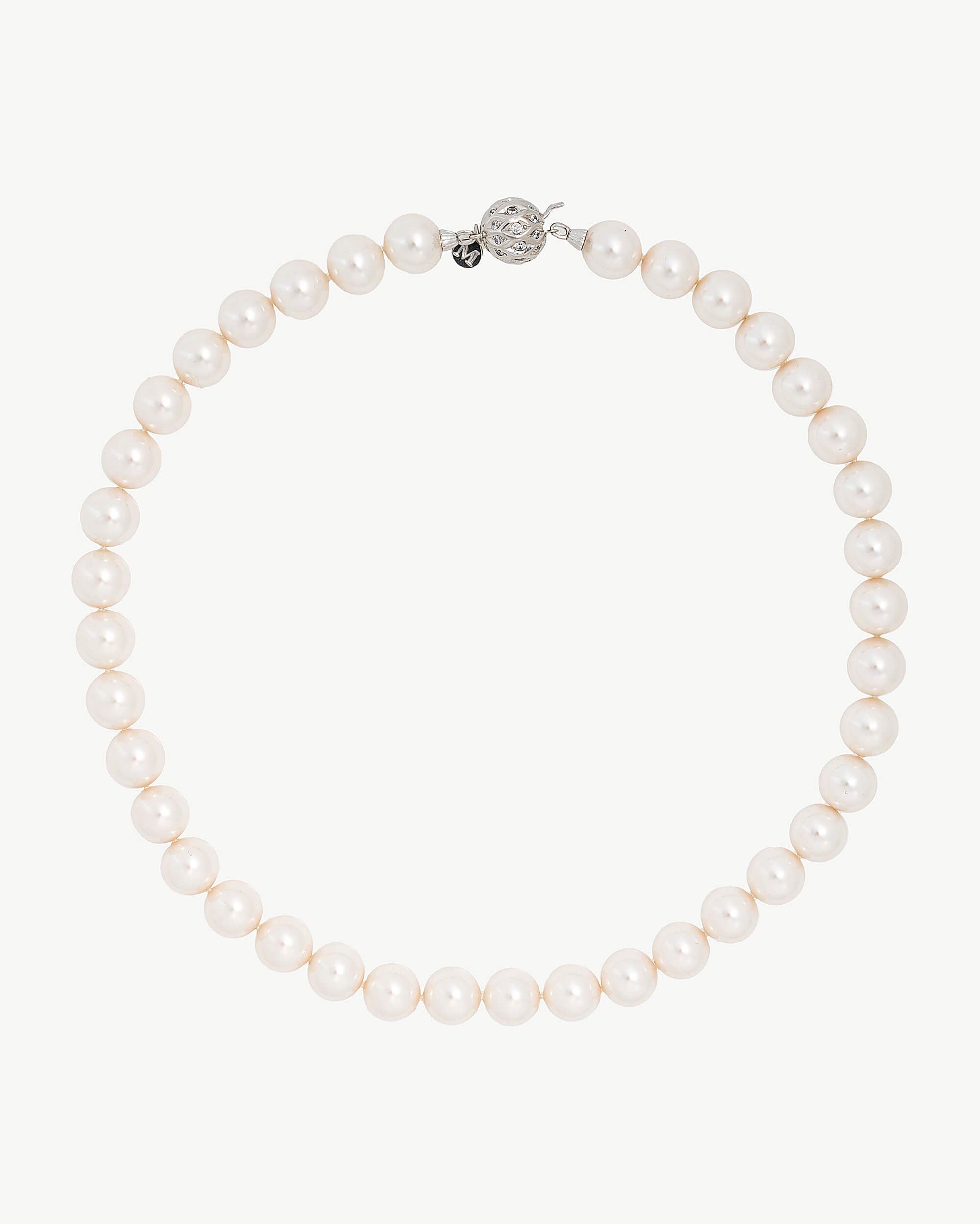 Collar majorica perlas 12mm esfera - Plateado Plateado-1