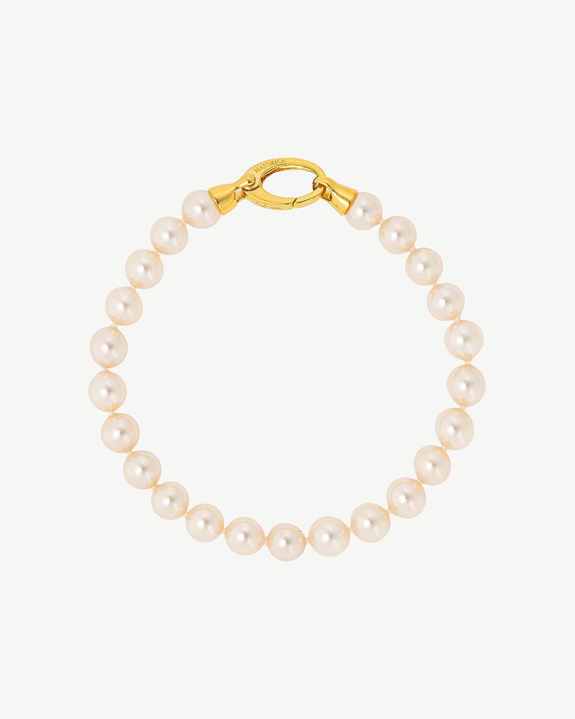 Imagen 0 de Pulsera perlas 7mm dorada lyra Dorado