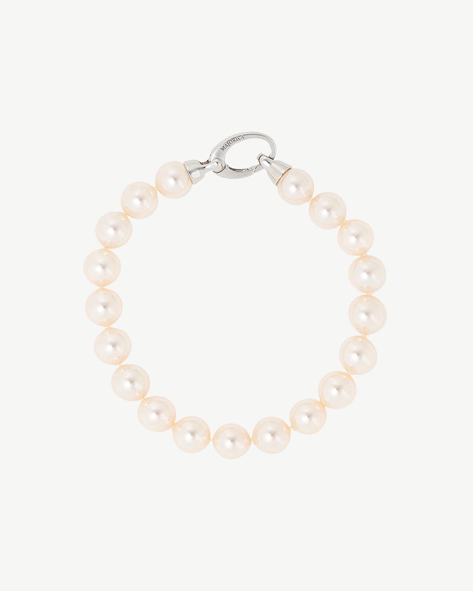 Imagen 0 de Pulsera perlas 8mm lyra Plateado