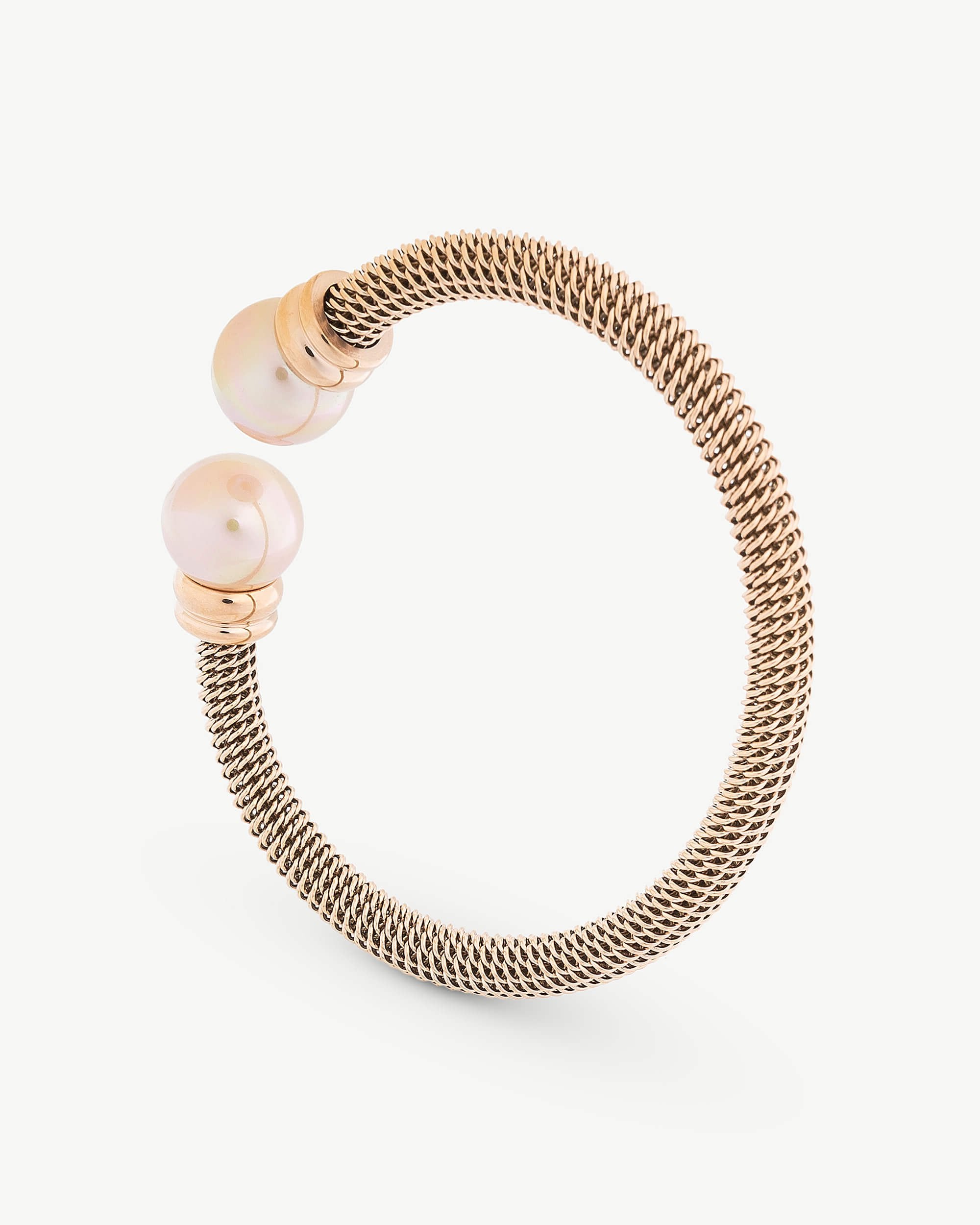 Brazalete dos perlas tender - Majorica - Rosa Rosa-1