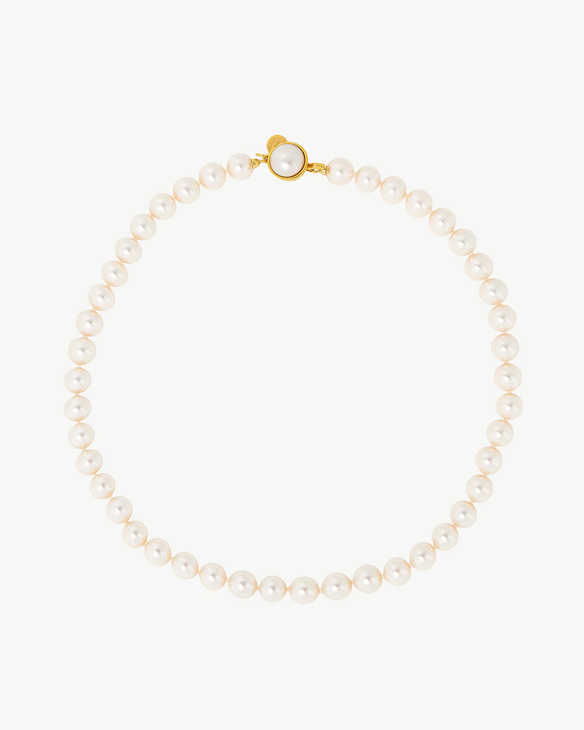 Collar perlas 8mm de 40cm dorado lyra - Majorica - Dorado Dorado-1