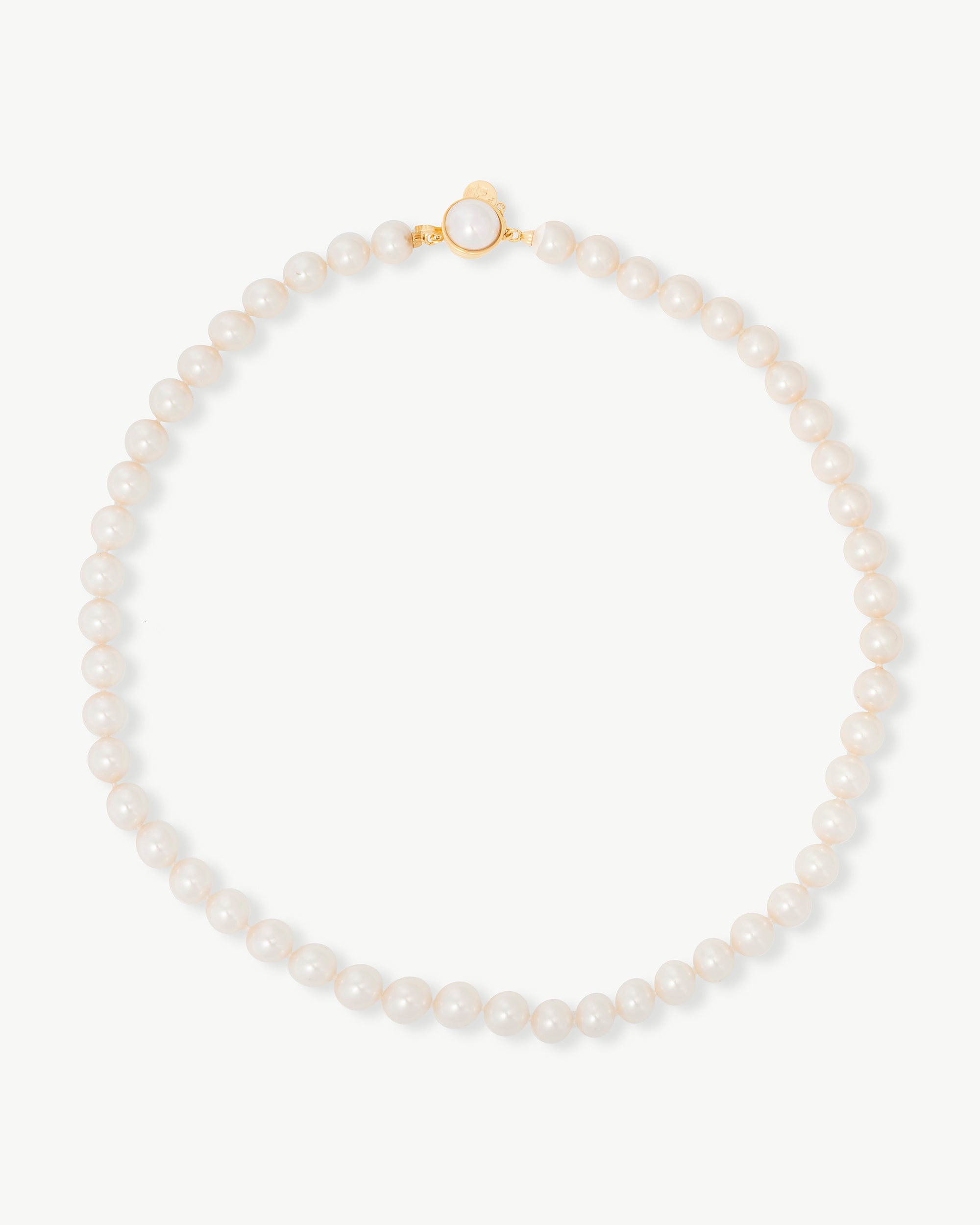 Collar perlas 8mm de 45cm y cierre perla dorado lyra - Majorica - Dorado Dorado-1