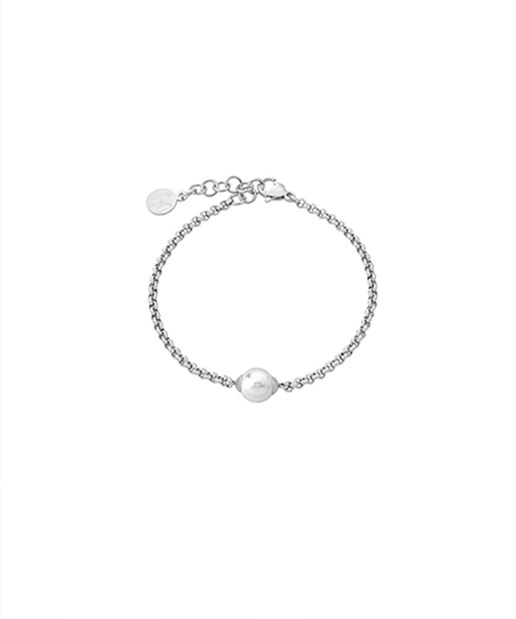 Imagen 0 de Pulsera Nuada en acero y perla blanca