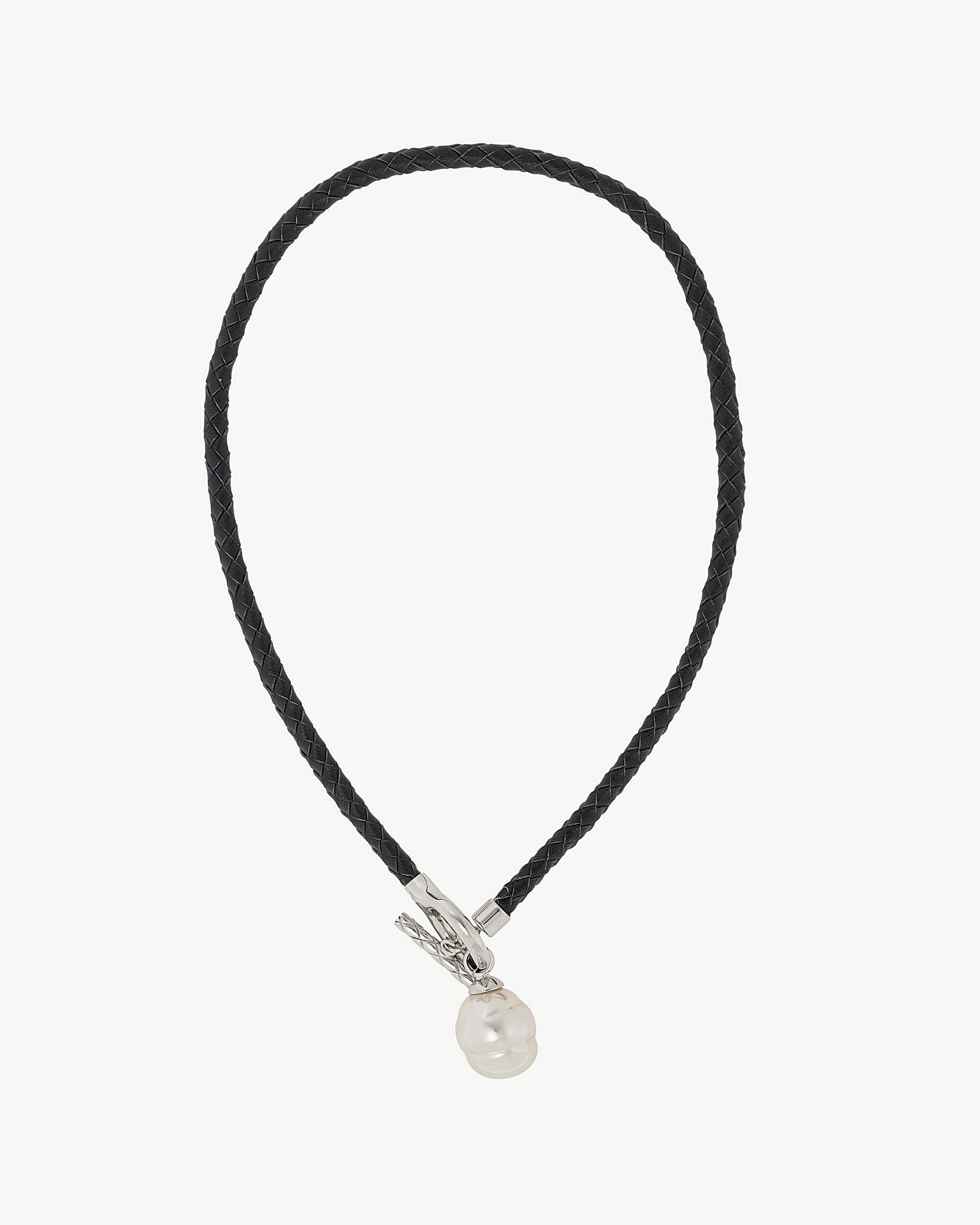 Collar majorica negro menorca - Plateado Plateado-1