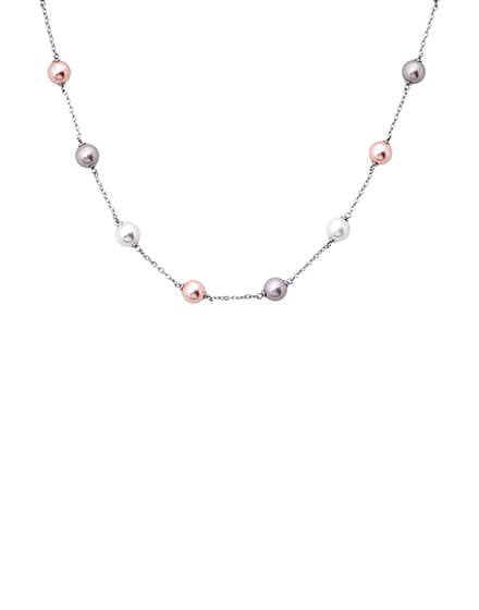 Collar cadena y perlas multicolor ilusión - Majorica - Multicolor Multicolor-2