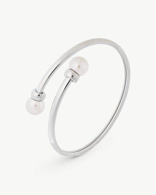 Imagen 0 de Pulsera Galatea de acero con perla blanca
