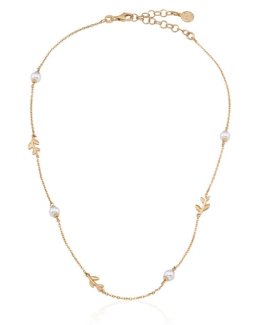 Imagen 0 de Collar Juliette en plata dorada y perlas blancas