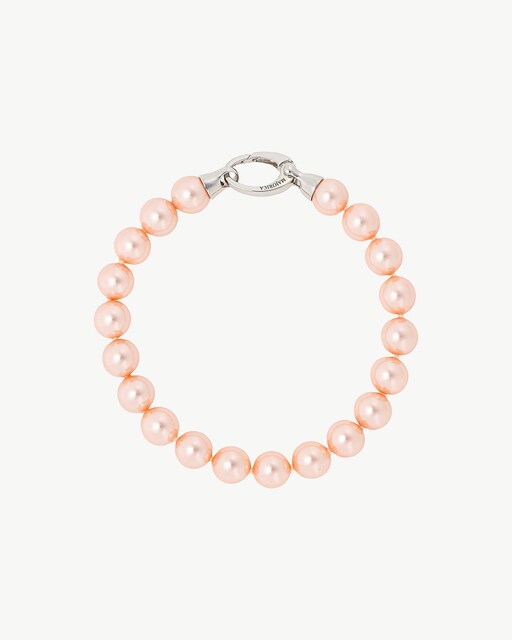Imagen 0 de Pulsera Lyra en plata y perlas rosas de 8mm