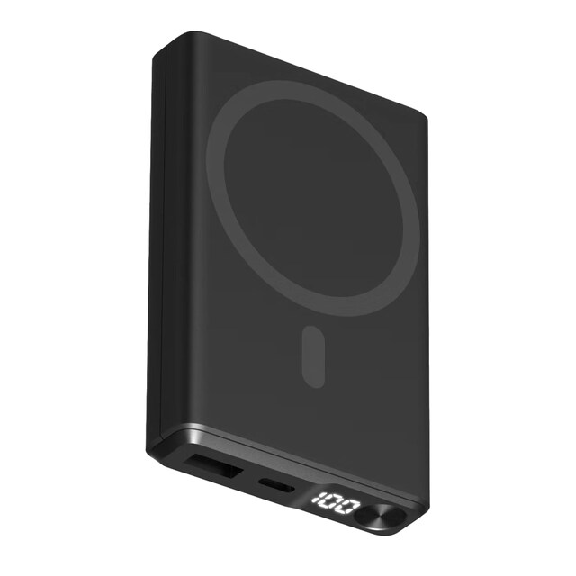 Imagen 0 de Powerbank magnética KSIX 10.000 mAh, 22,5 W, Compatible MagSafe, Power Delivery, Cable USB-A a USB-C, Carga simultánea, Negro
