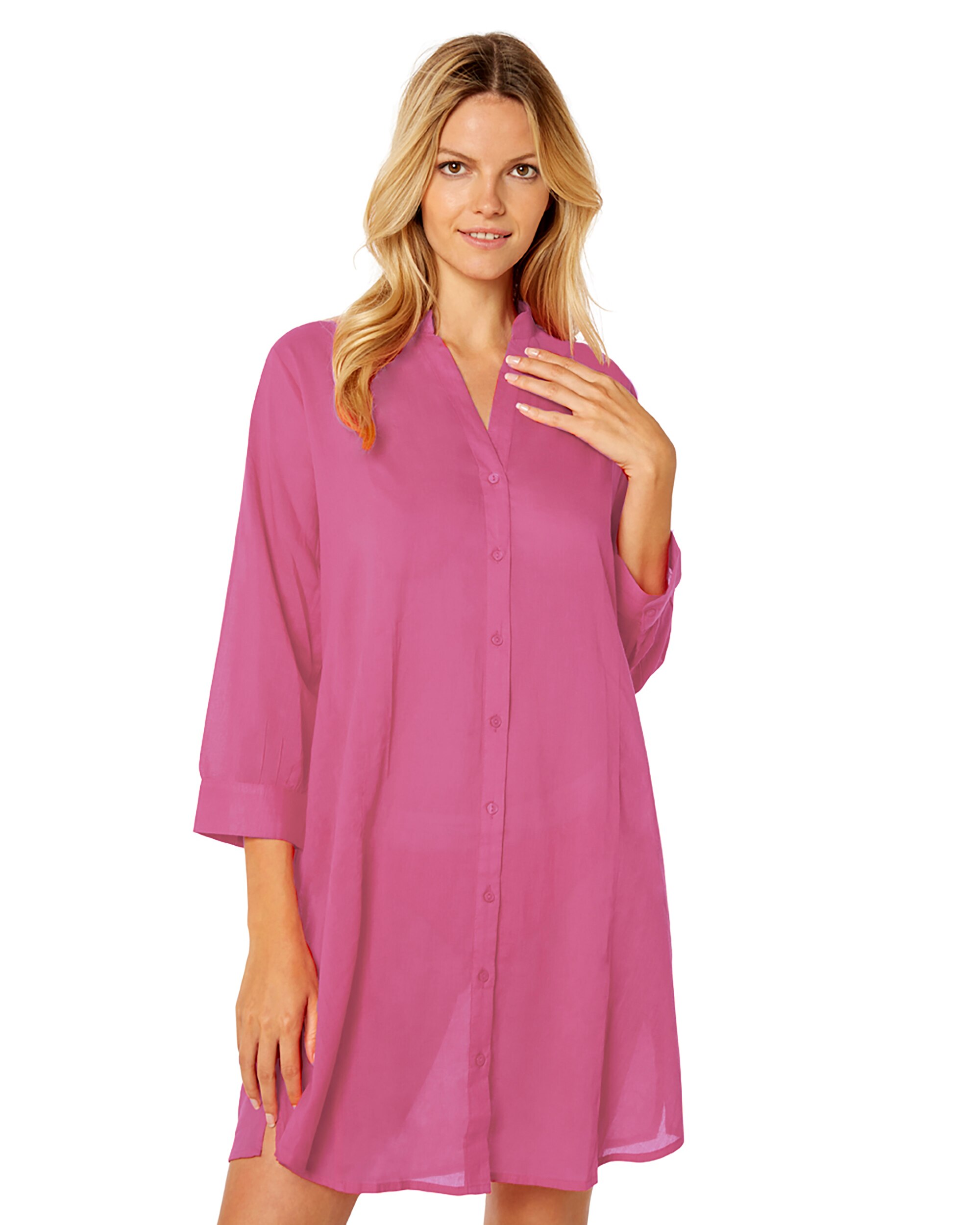 Vestido de playa malta - Red Point - Rosa Rosa-1
