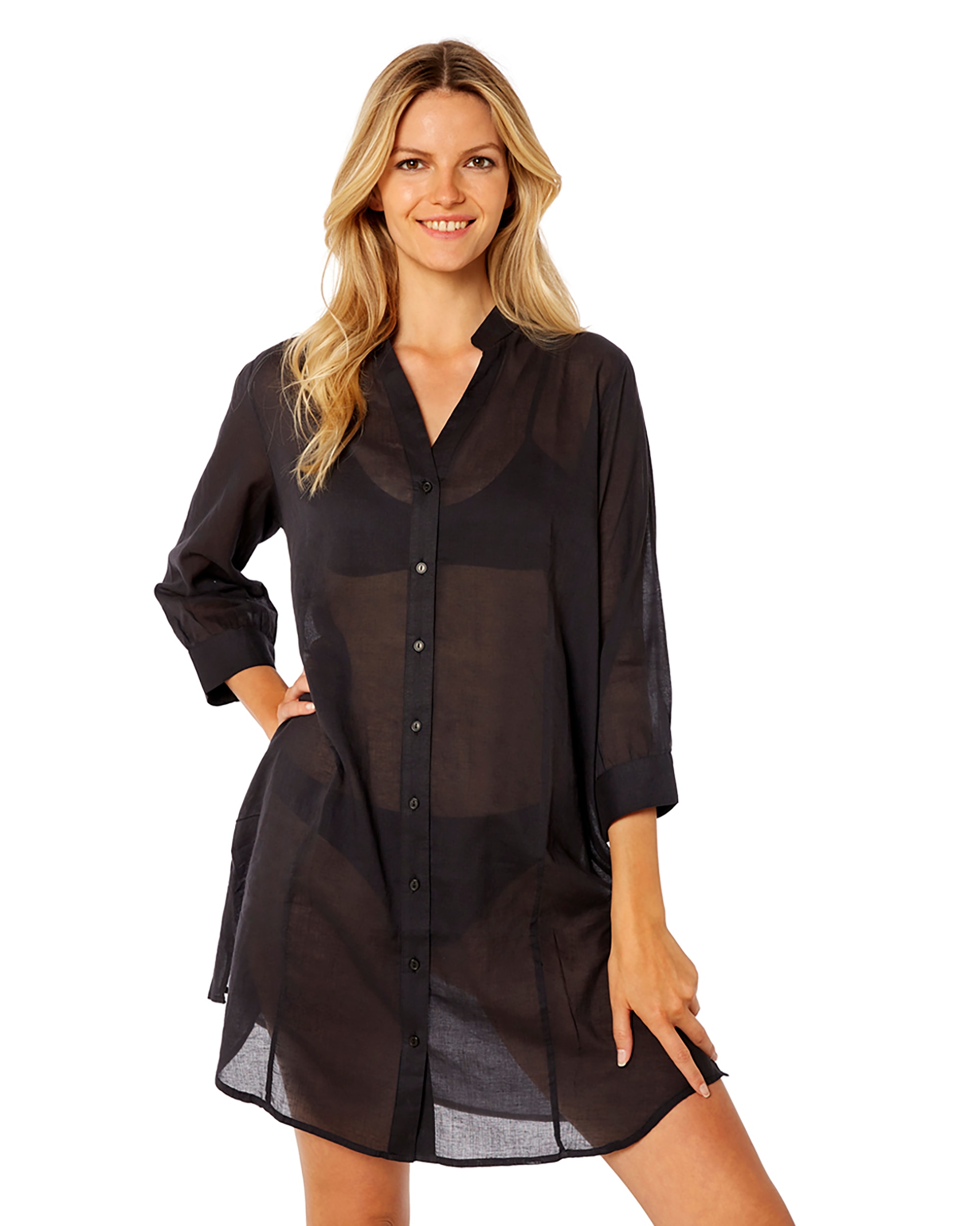 Vestido de playa malta - Red Point - Negro Negro-1