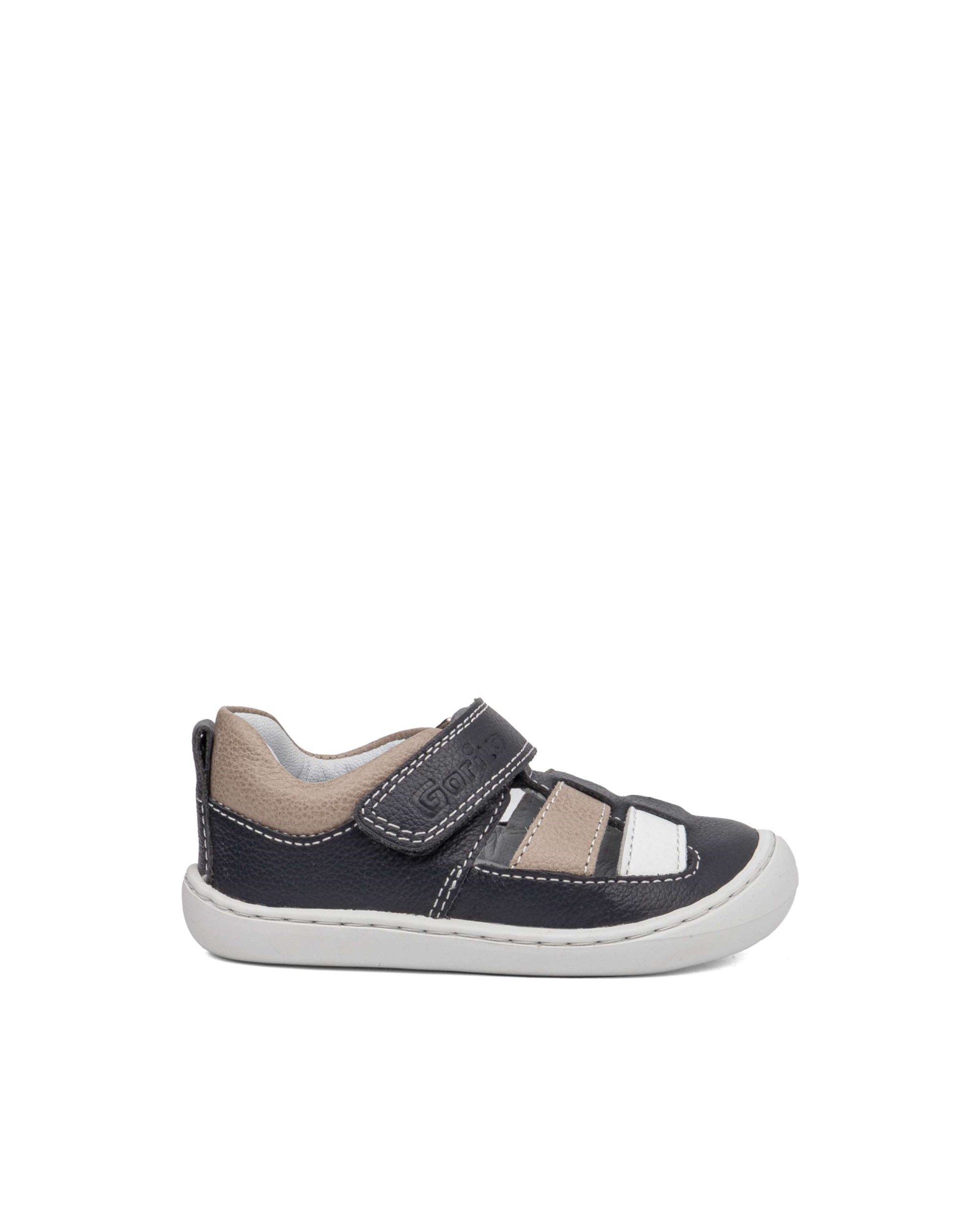Sandalias respetuosas cerradas de bebés de piel - Gorila - Azul oscuro Azul oscuro-1