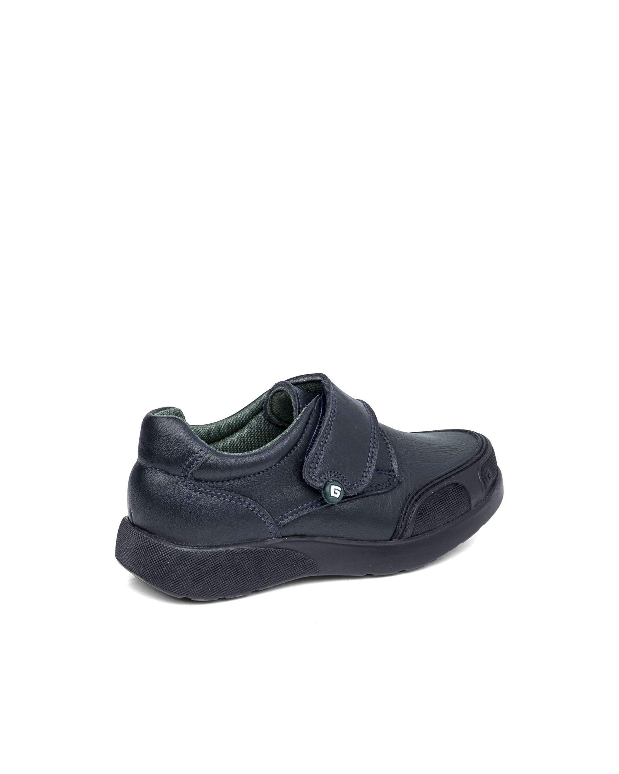Imagen 3 de Zapatos de colegio de niño de piel con cierre adherente - Gorila - Azul marino Azul marino