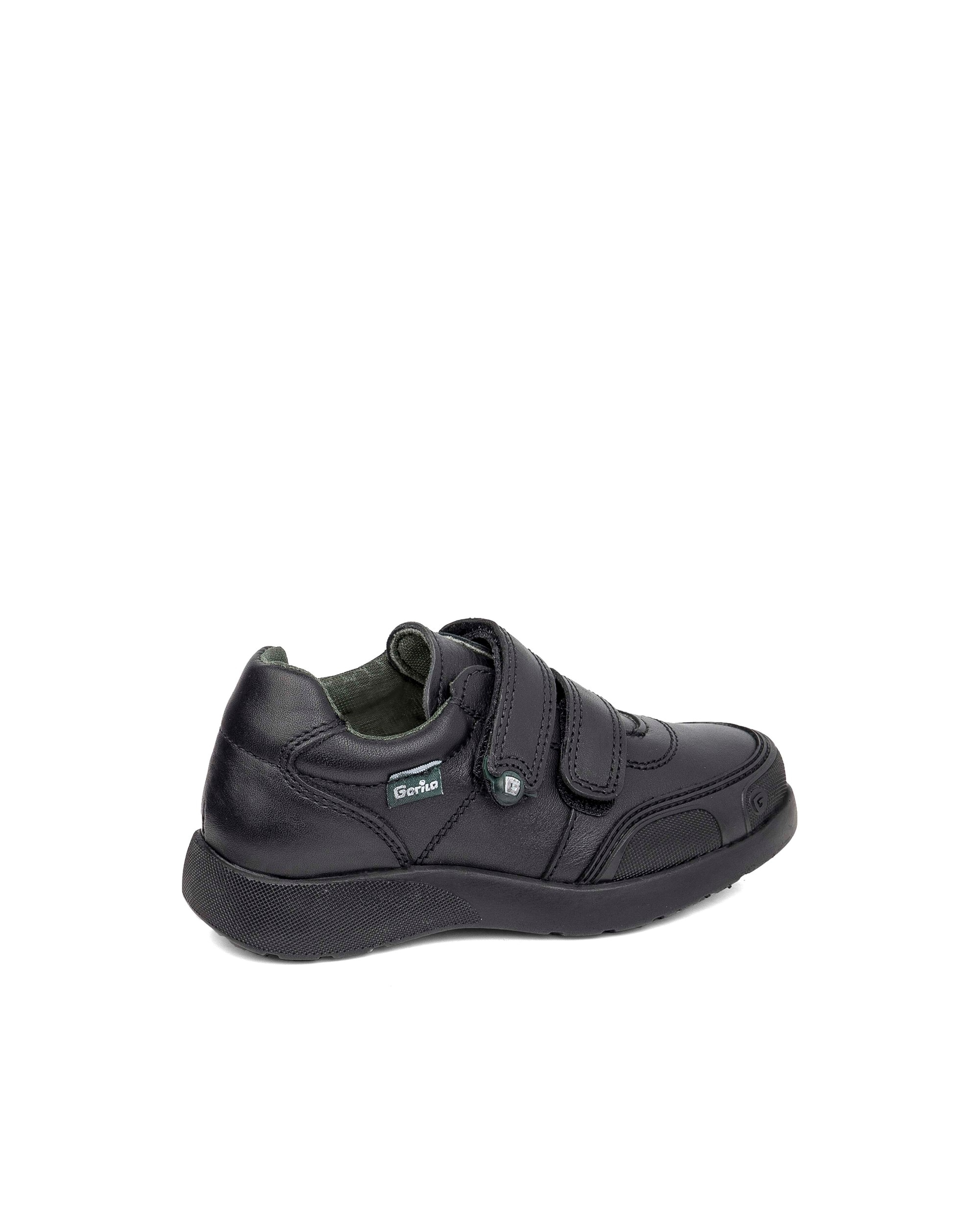 Gorila - Zapatos de colegio de niño con doble cierre adherente.