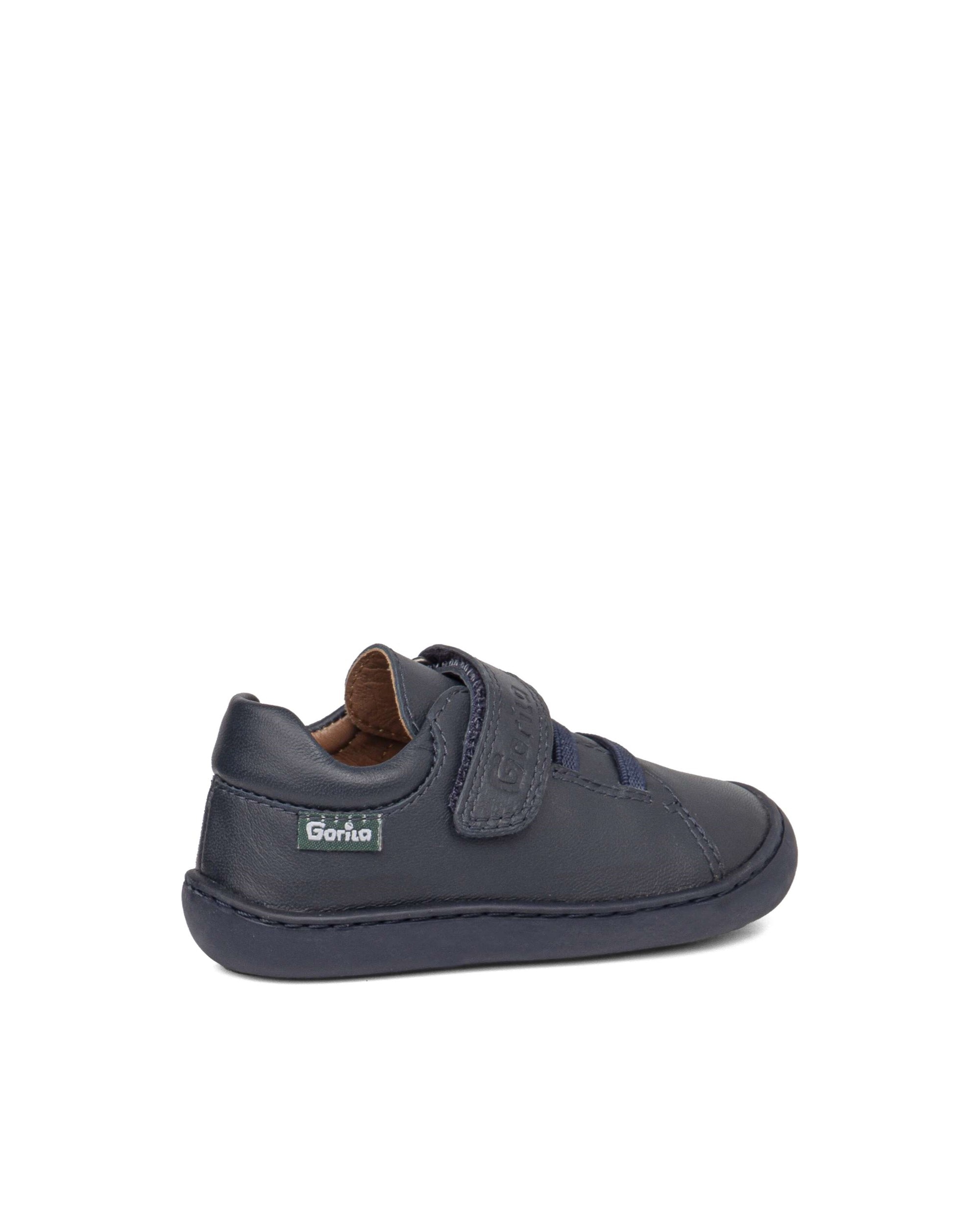Zapatillas respetuosas de bebés de piel - Azul marino Azul marino-3