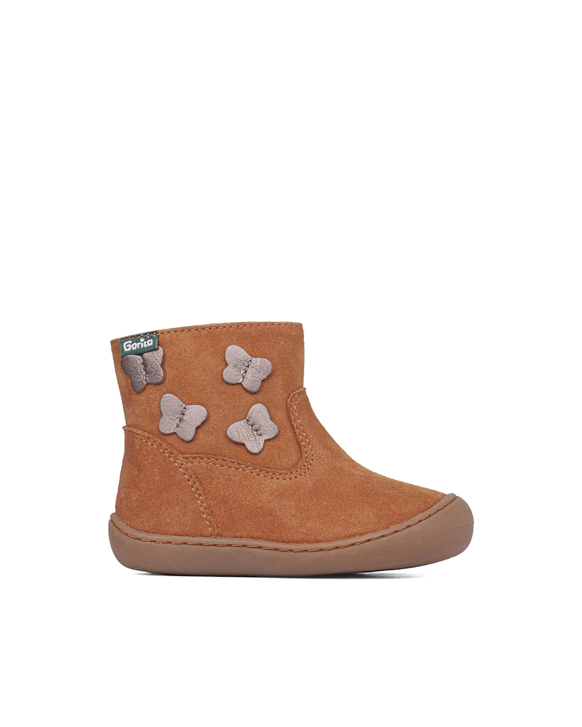 Imagen 1 de Botines respetuosos de bebé niña de piel - Gorila - Camel Camel