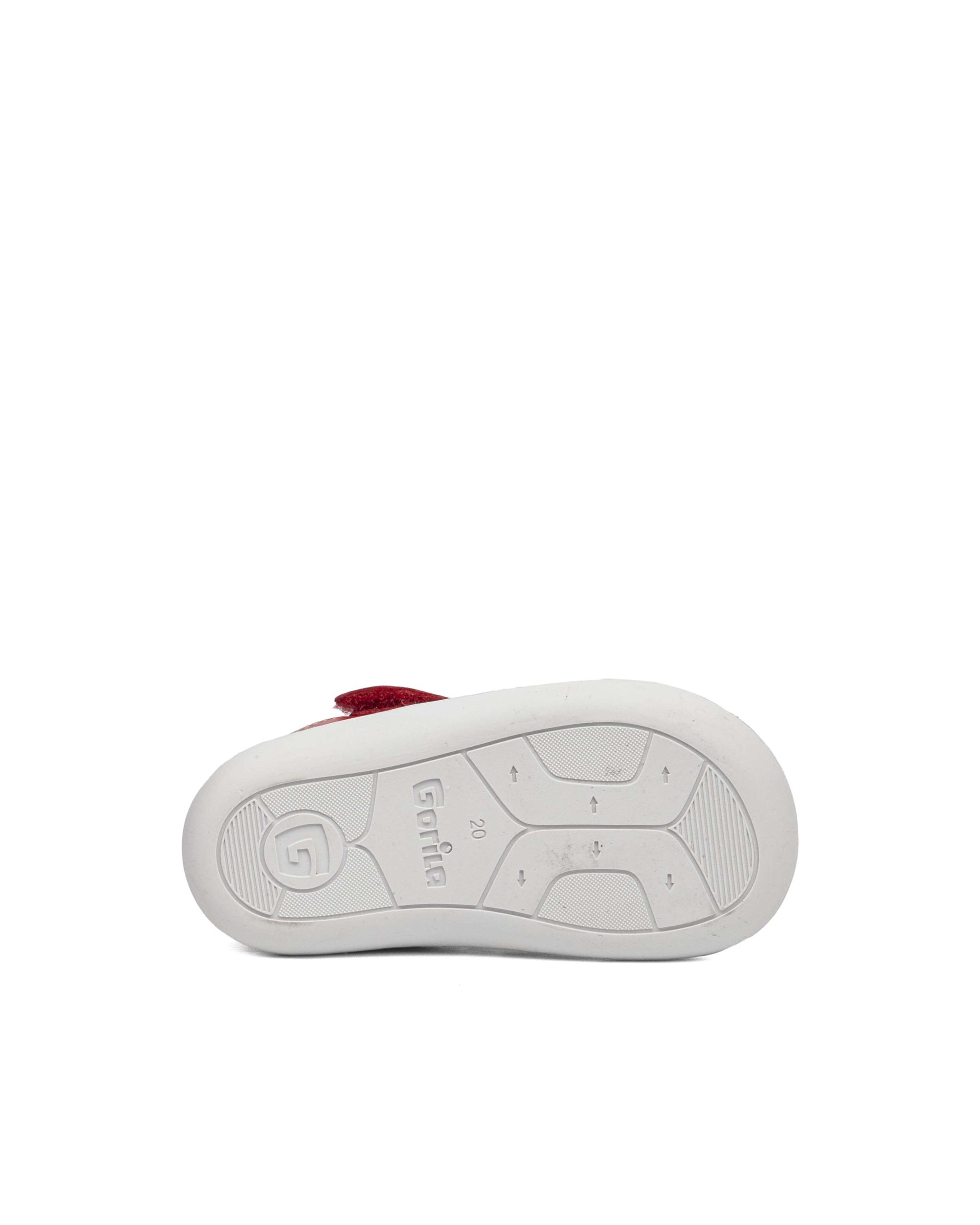 Sandalias respetuosas cerradas de bebés de piel - Gorila - Rojo Rojo-4