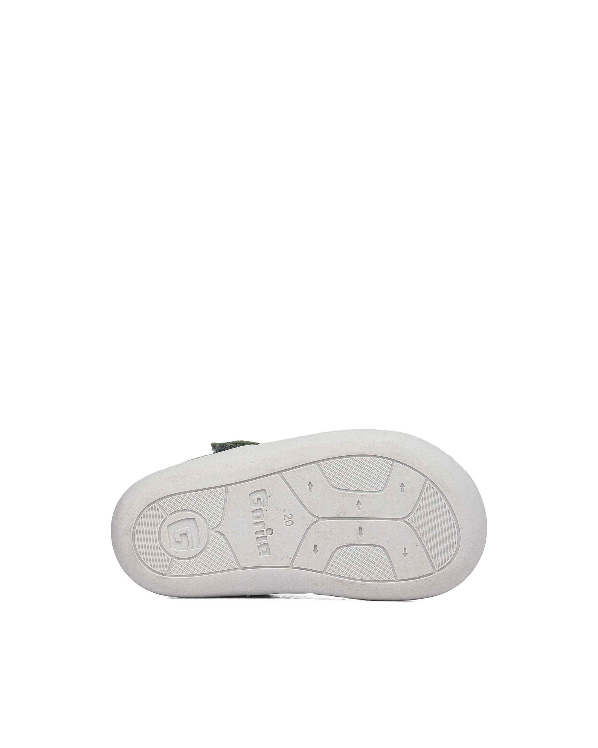 Sandalias respetuosas cerradas de bebés de piel - Gorila - Verde Verde-4