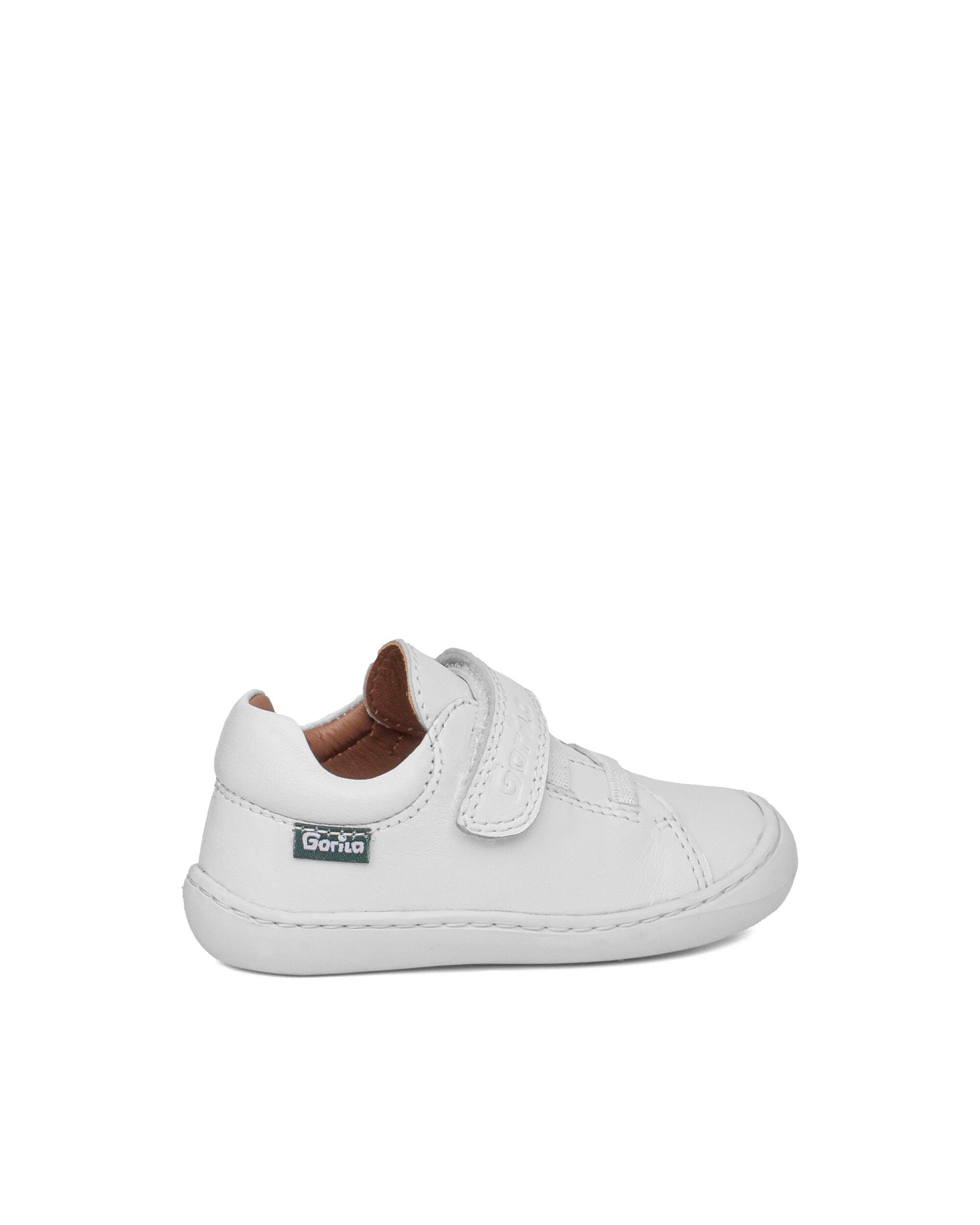 Zapatillas respetuosas de bebés de piel - Gorila - Blanco Blanco-3