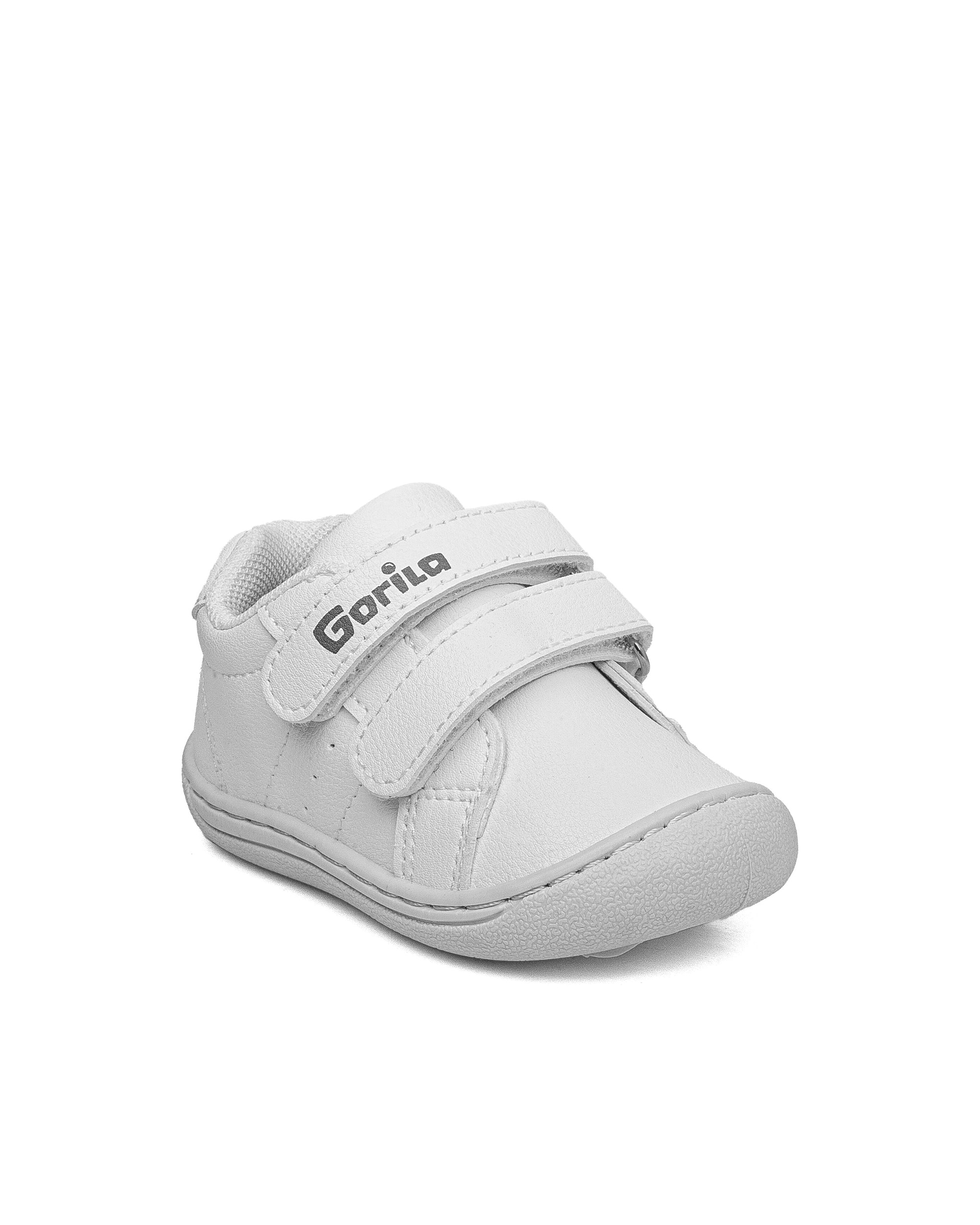 Zapatillas respetuosas de niños de tejido - Gorila - Blanco Blanco-2