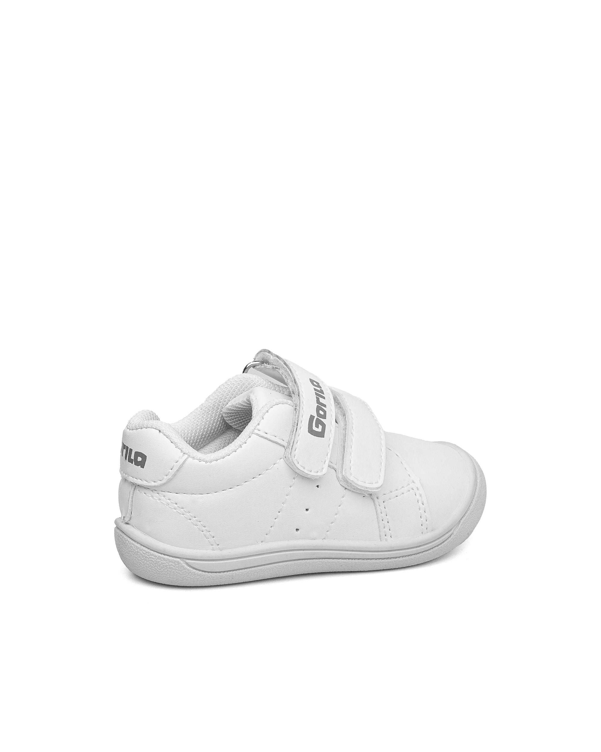 Zapatillas respetuosas de niños de tejido - Gorila - Blanco Blanco-3