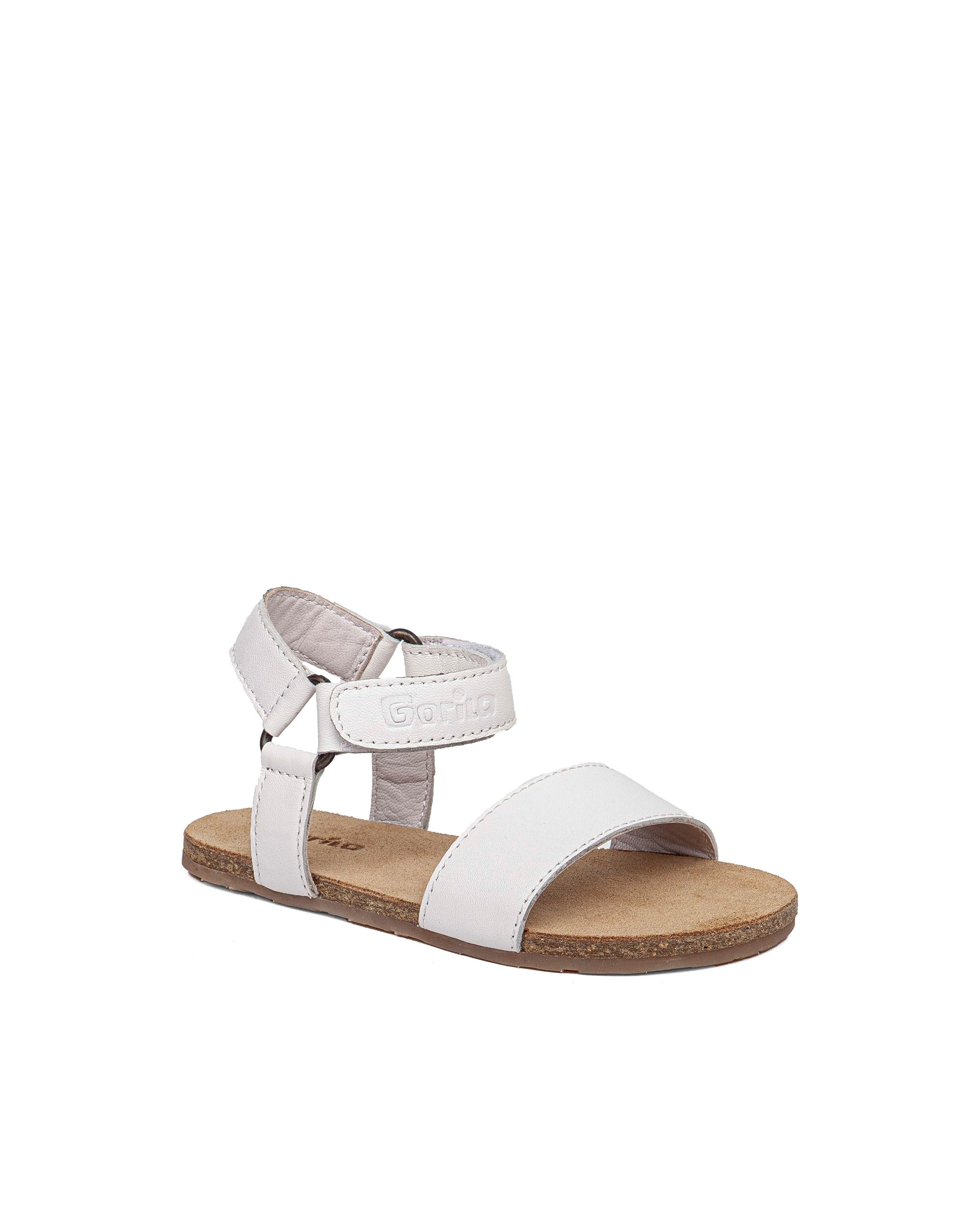 Sandalias abiertas respetuosas de niña de piel - Gorila - Blanco Blanco-2