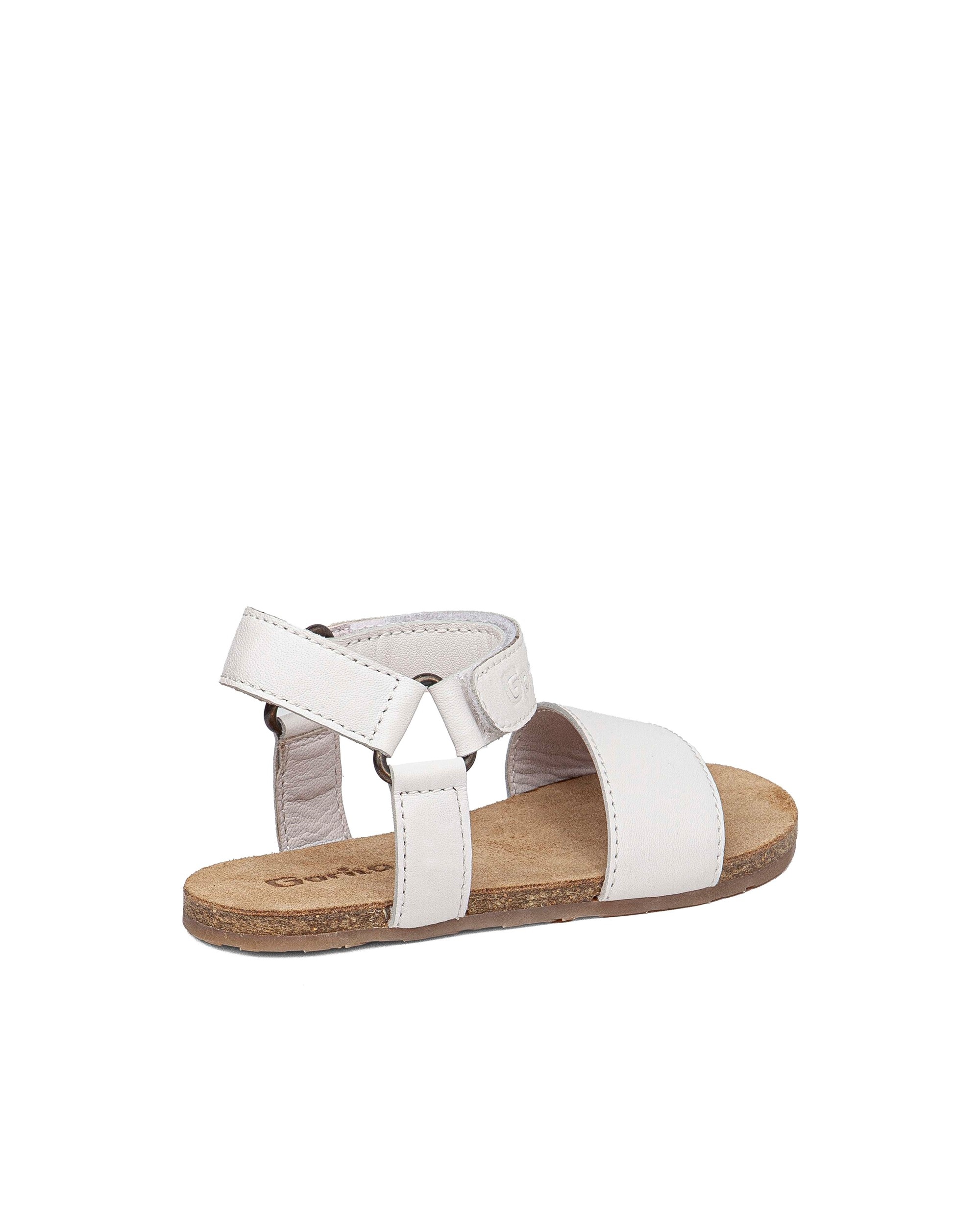 Sandalias abiertas respetuosas de niña de piel - Gorila - Blanco Blanco-3