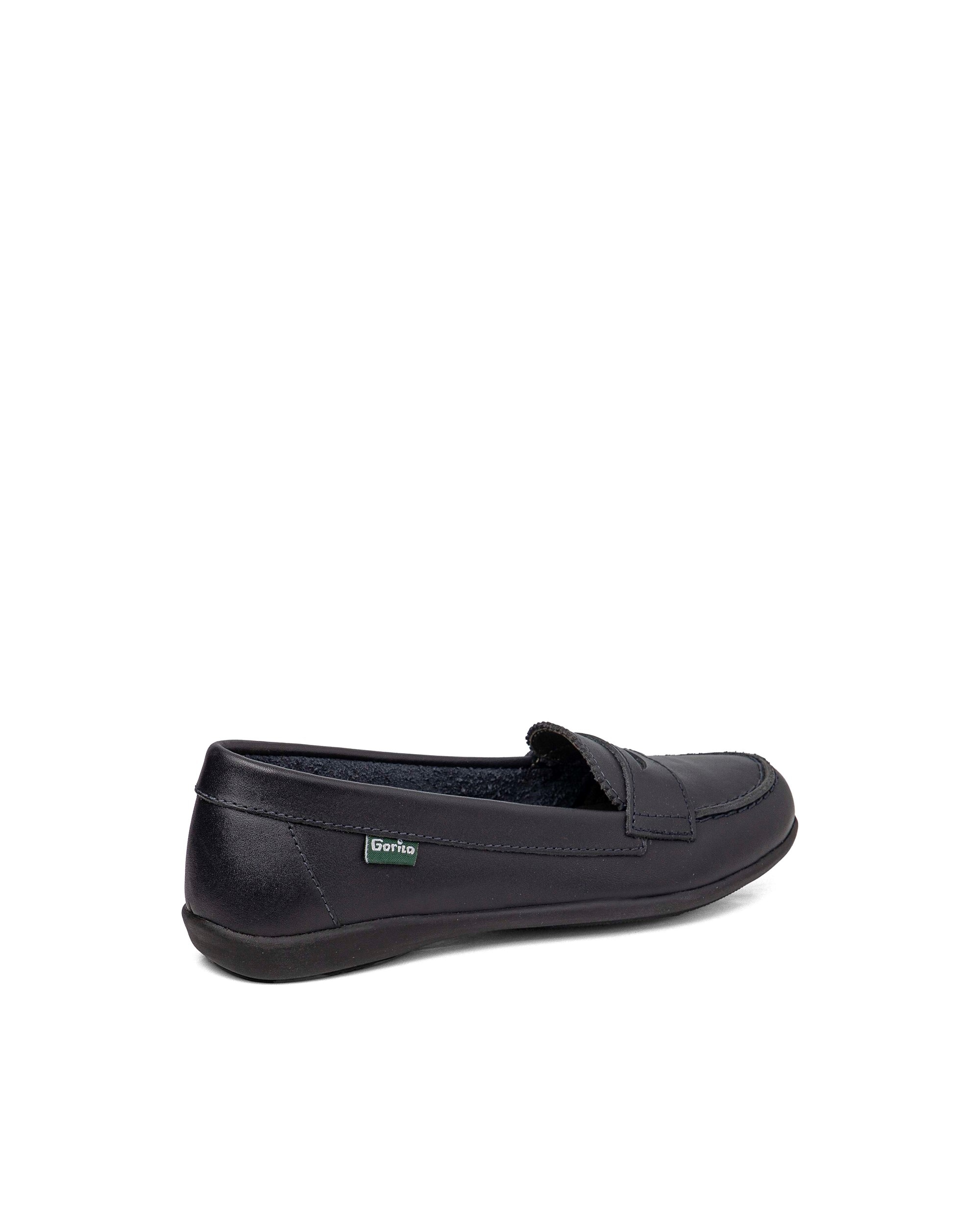 Mocasines de niña de piel - Gorila - Azul marino Azul marino-3