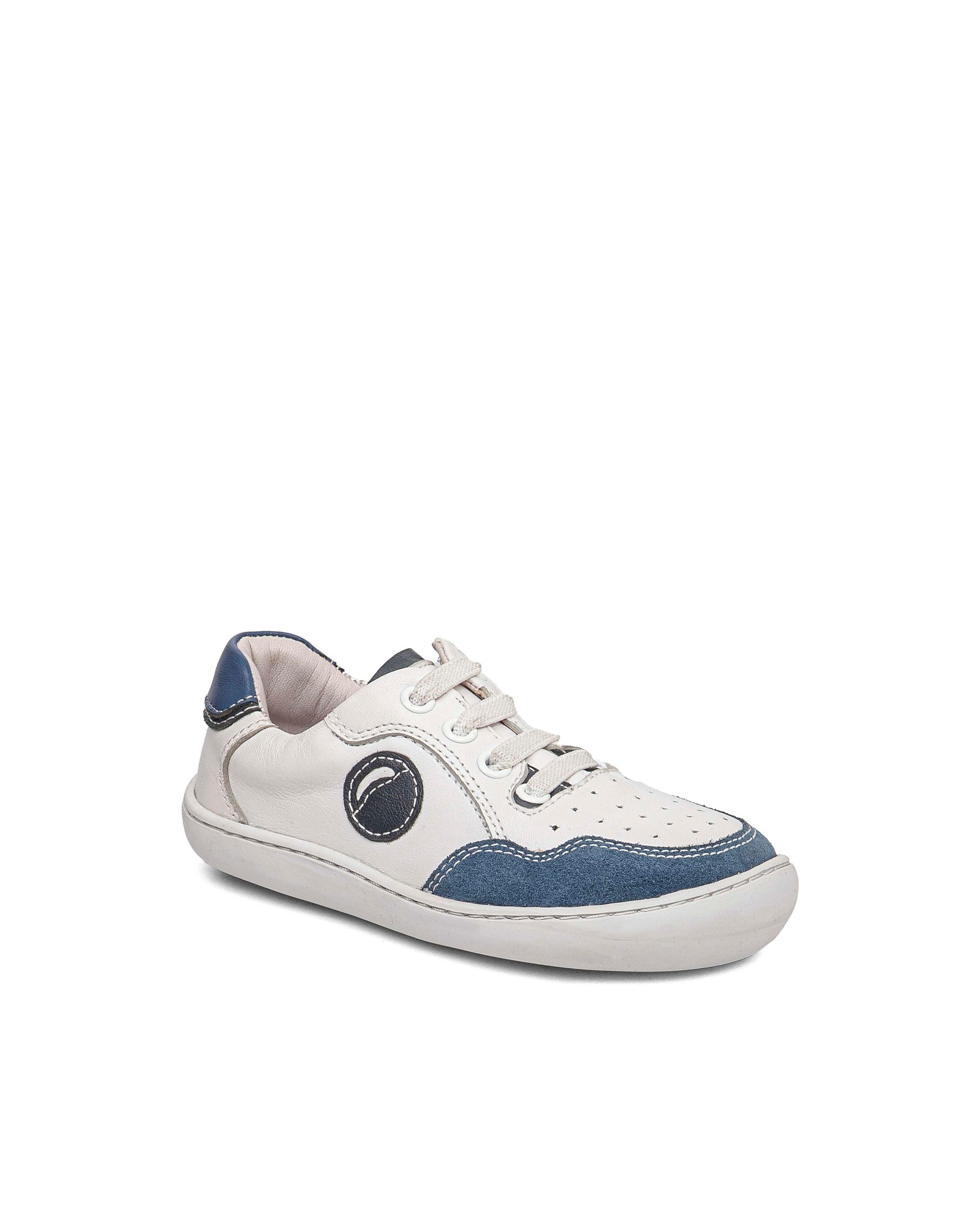 Zapatillas respetuosas de bebés de piel - Gorila - Blanco / Azul Blanco / Azul-2