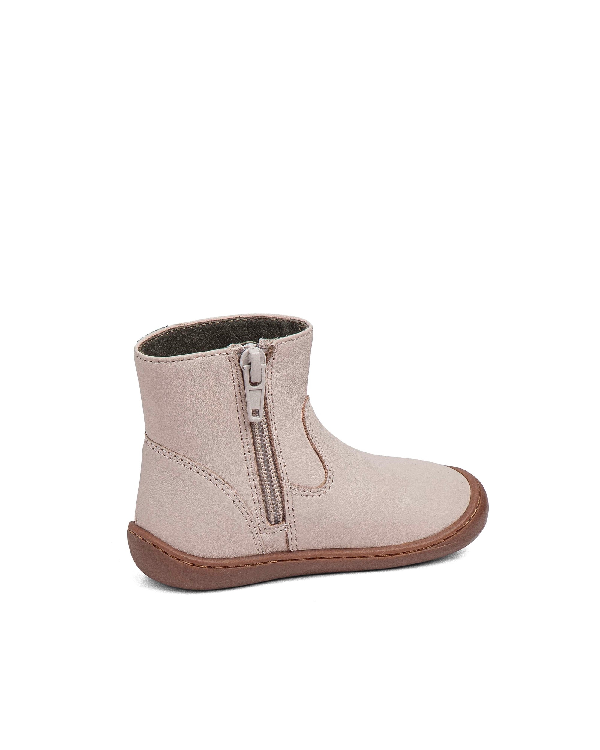 Botines respetuosos de bebé niña de piel - Gorila - Beige Beige-3