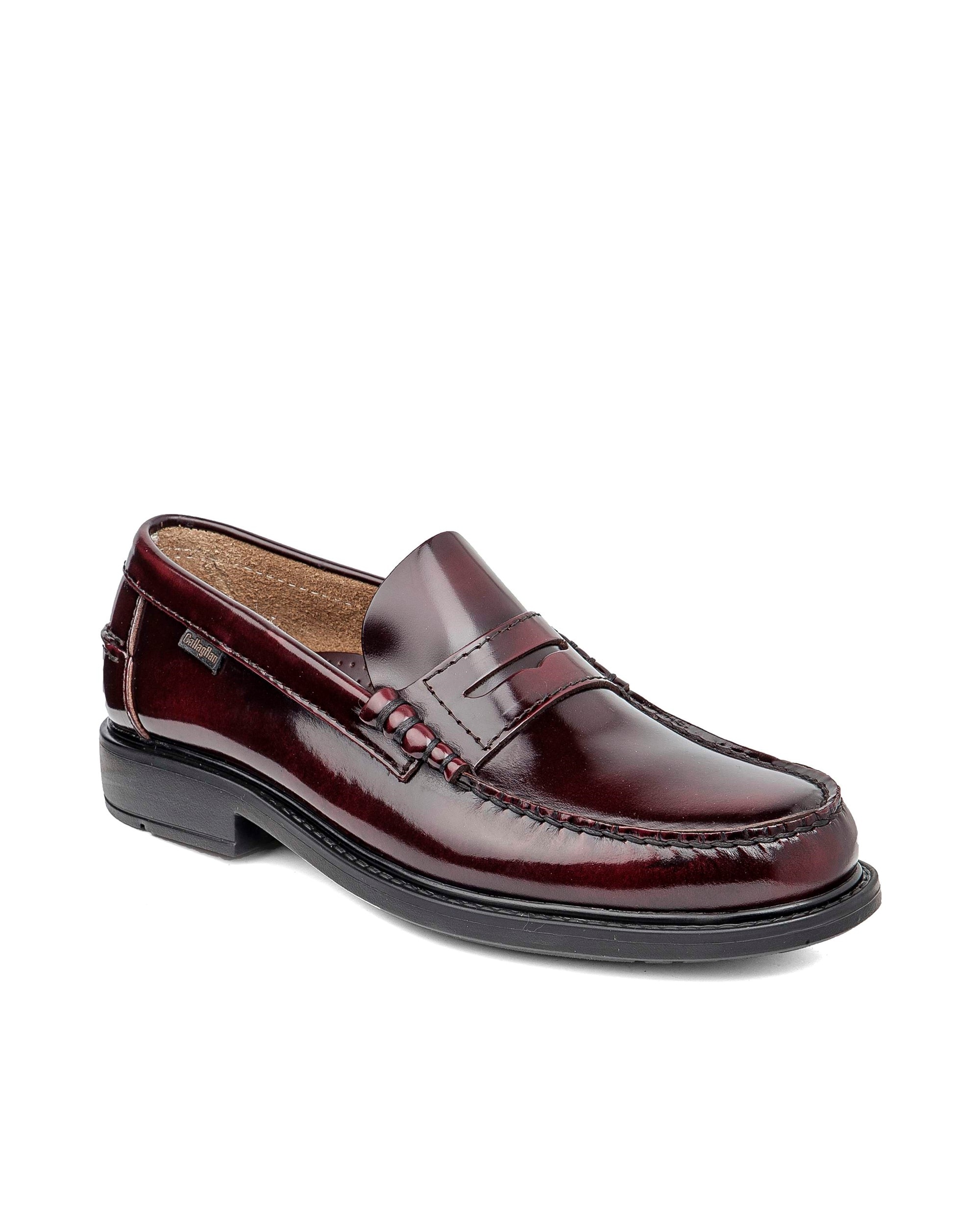 Mocasines de piel de hombre con sistema adaptación - Callaghan - Burdeos Burdeos-3